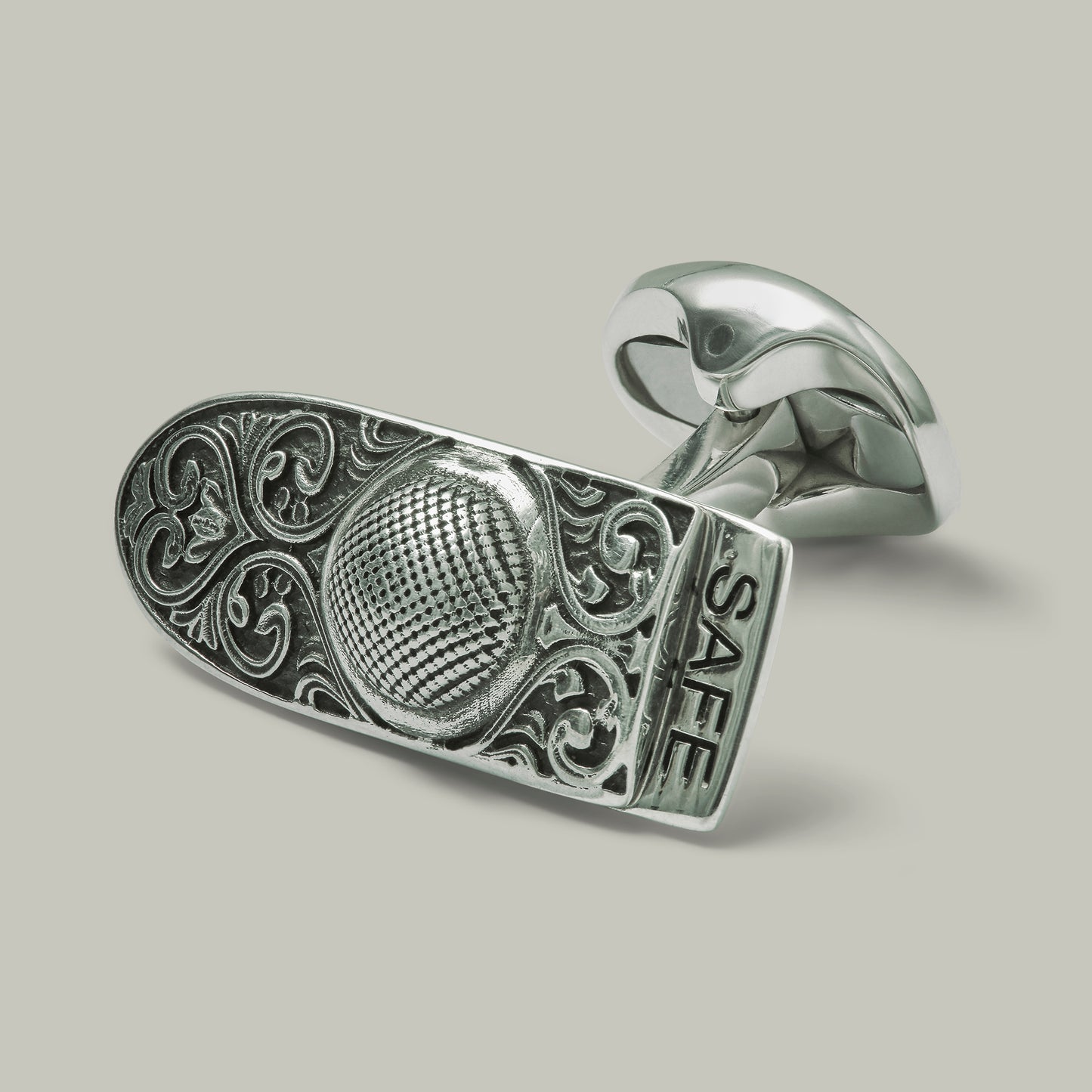 Silver Safety Catch Cufflinks Silver