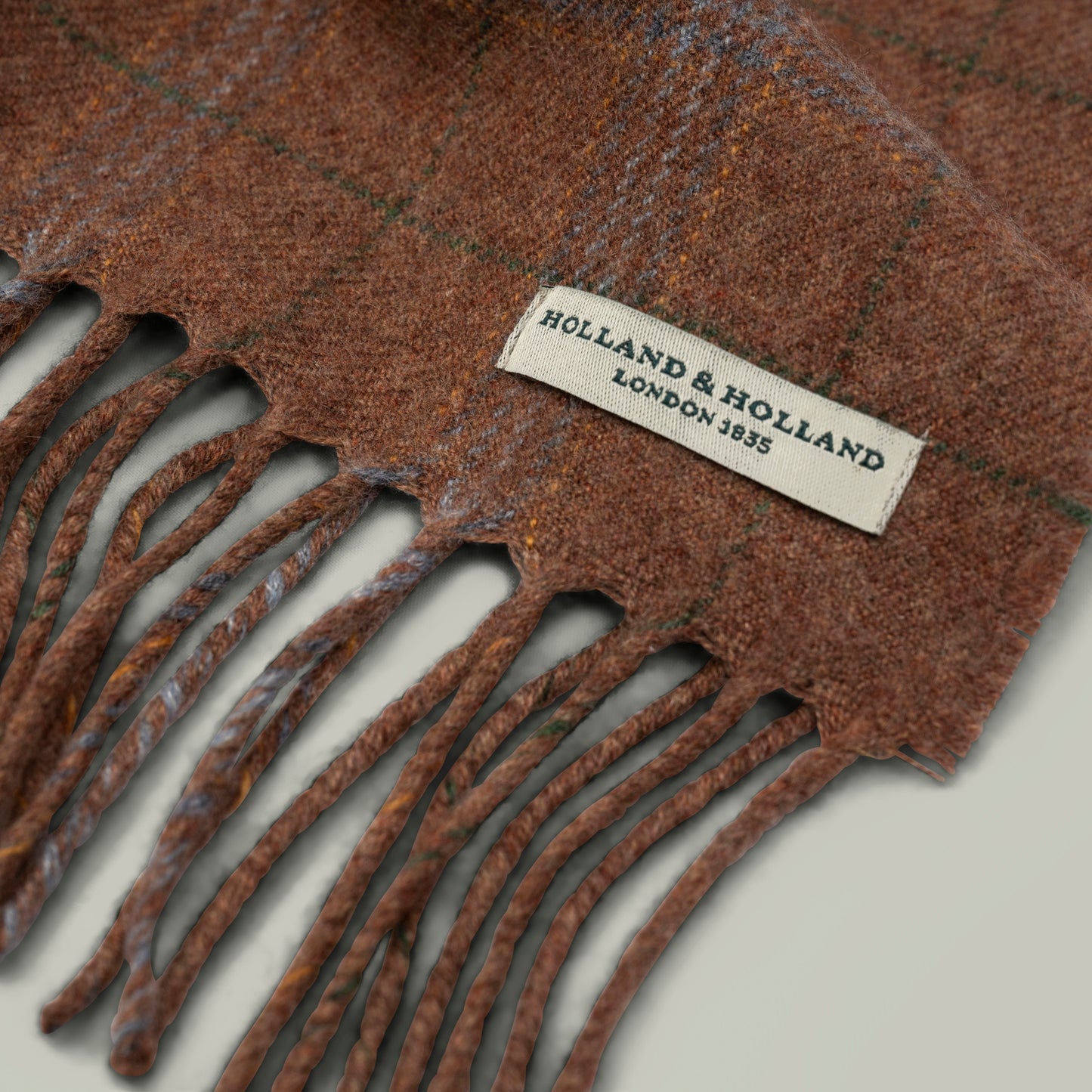 House Check Fringed Cashmere Scarf