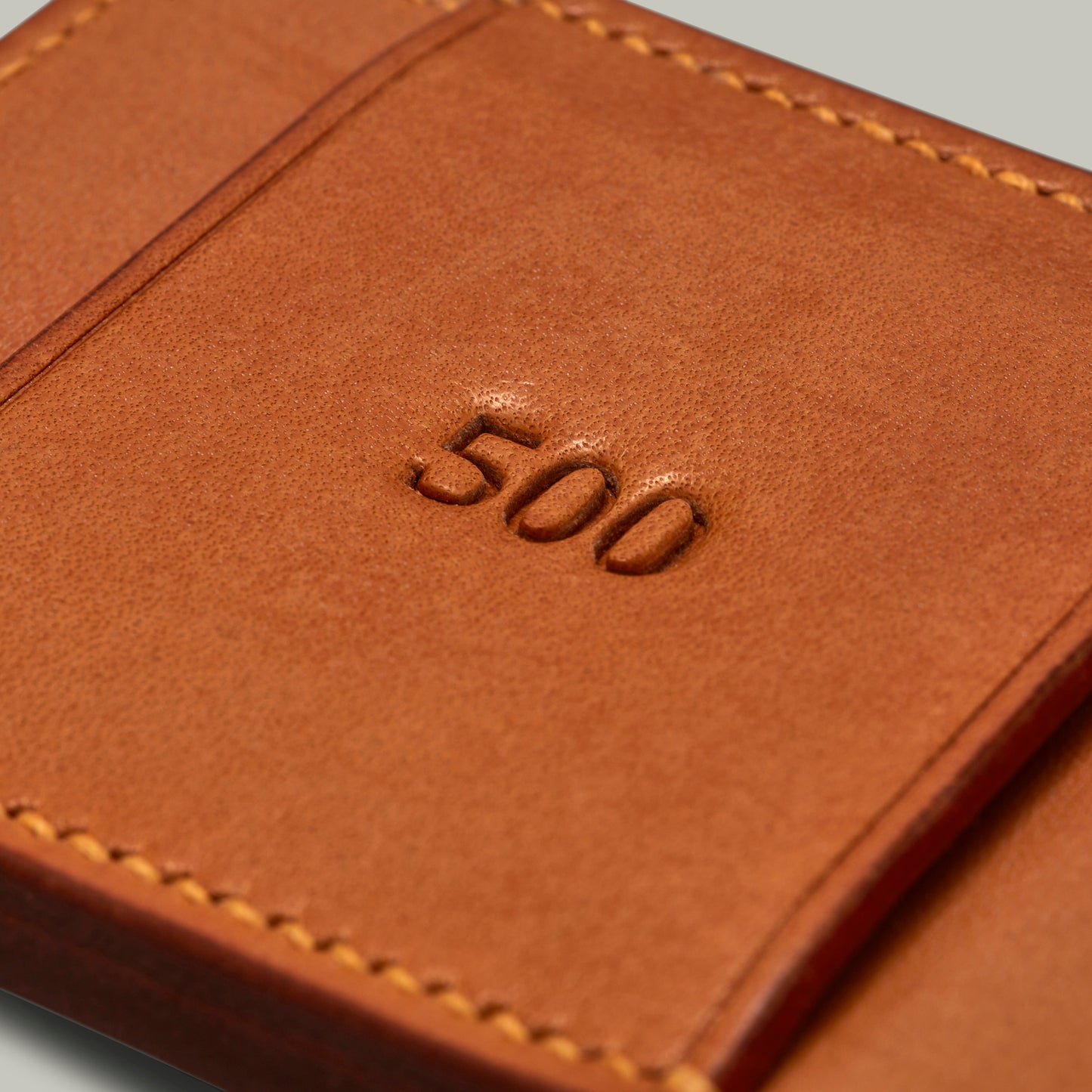Oak bark tanned leather ammo clip. [LONDON TAN]