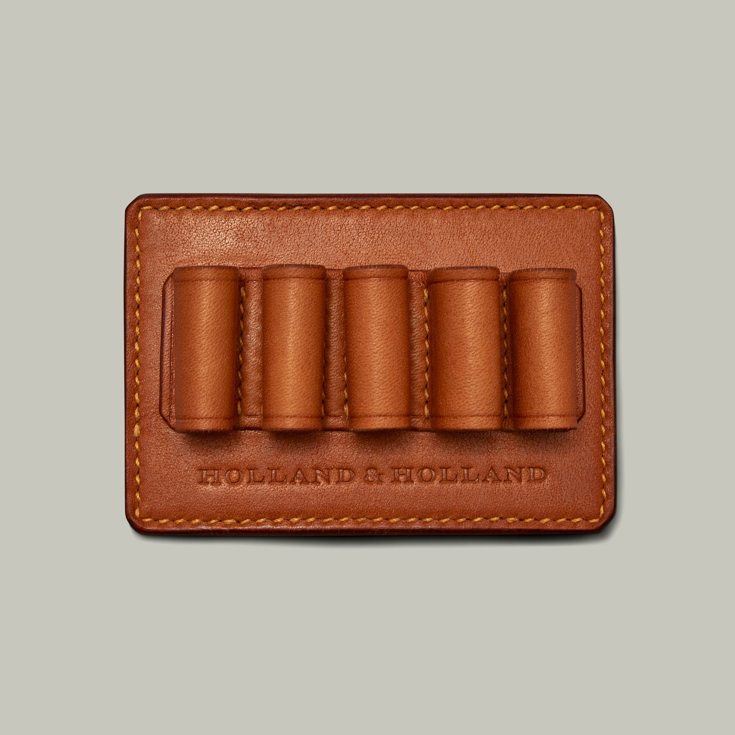 Oak bark tanned leather ammo clip. [LONDON TAN]