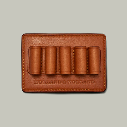 Oak bark tanned leather ammo clip. [LONDON TAN]