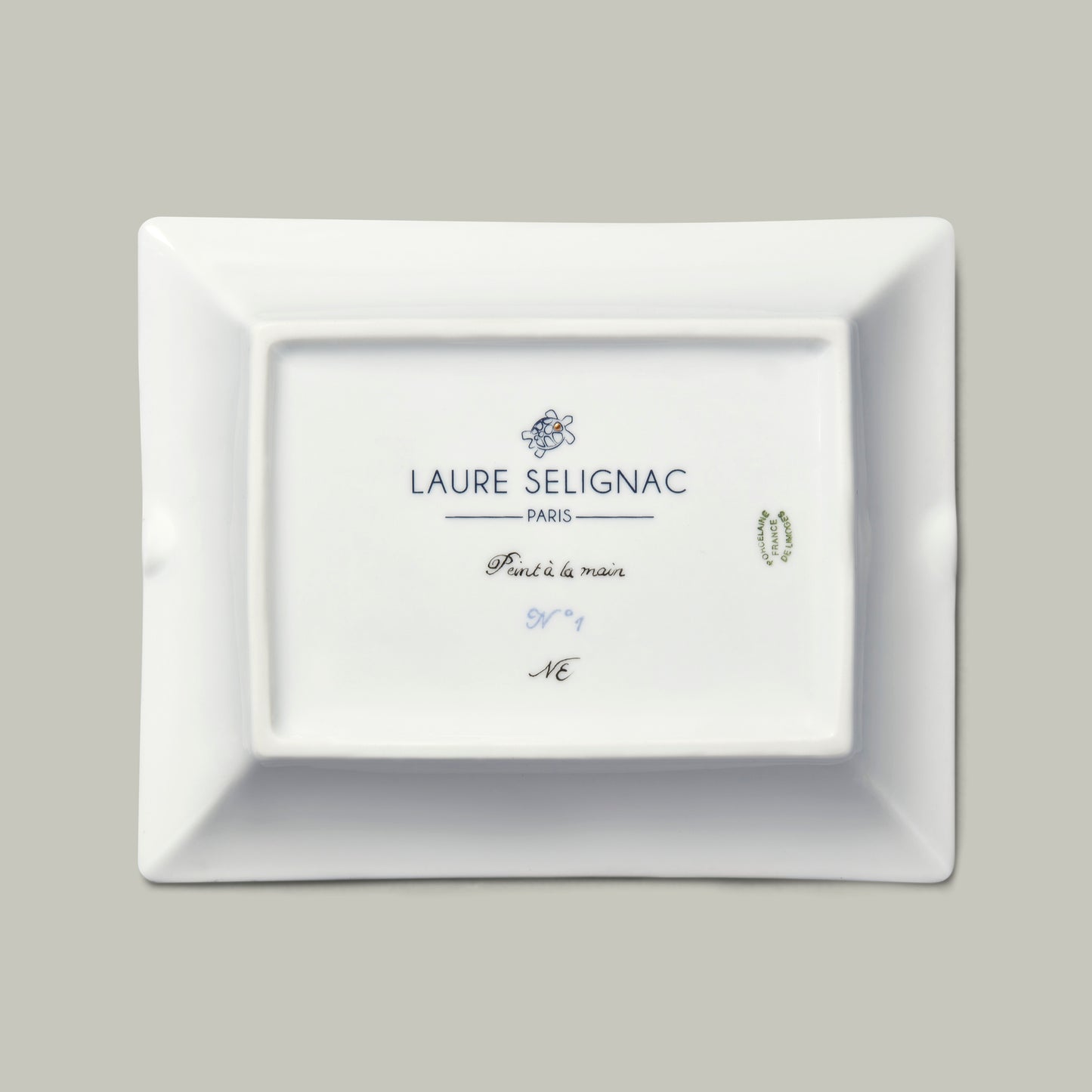 Hand Painted Limoges Porcelain Tray 18ct Gold