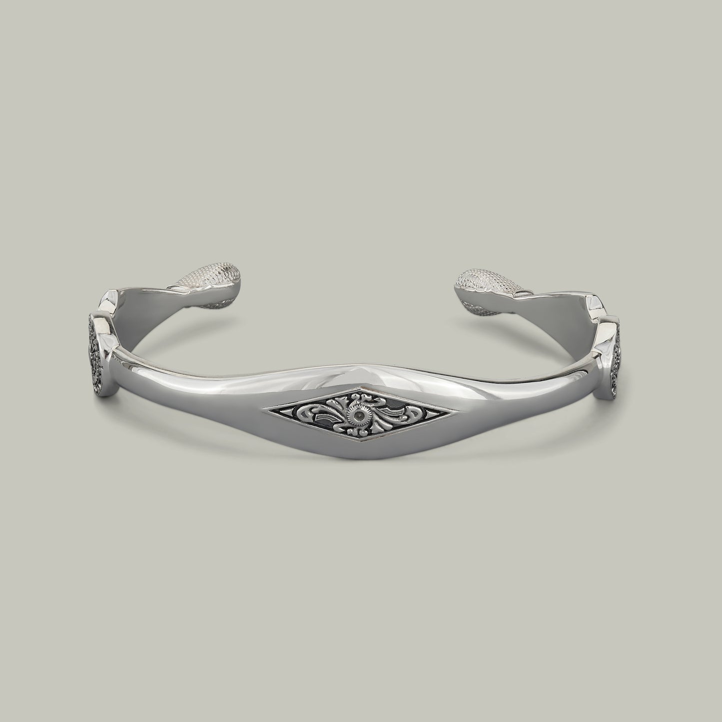 Top Lever Silver Bangle - Small