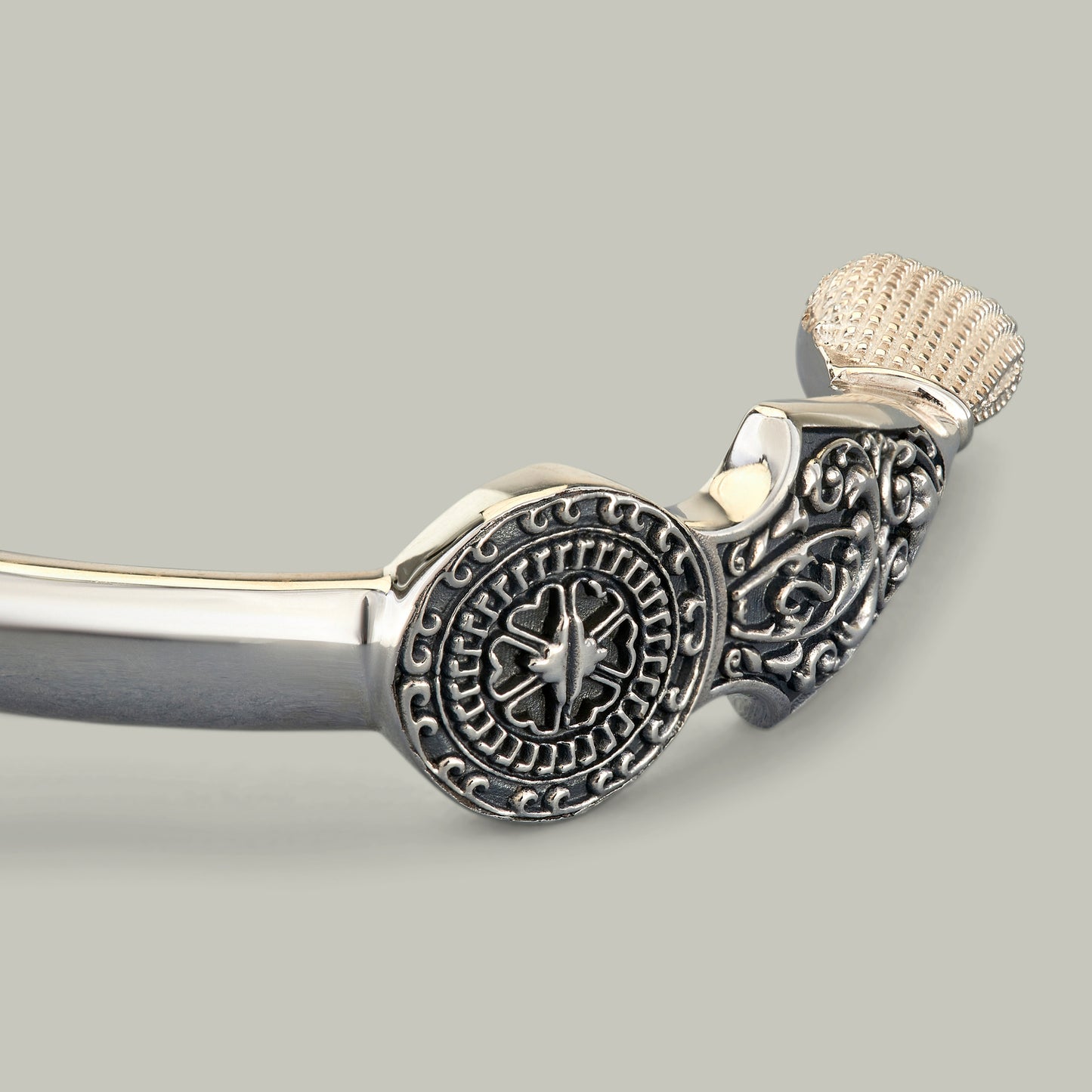 Top Lever Silver Bangle - Small