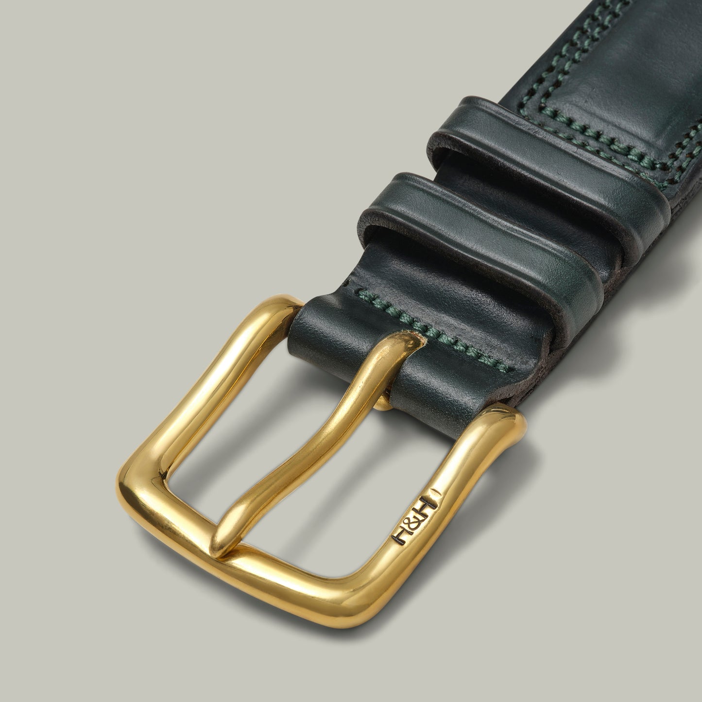 Classic 1.5" Lined Bridle Leather Belt [H&H GREEN]