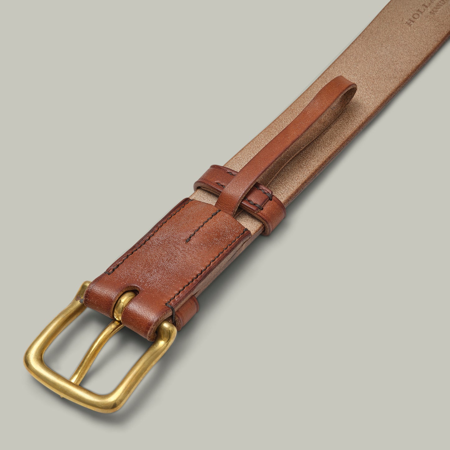 Oak Bark 1.5" Unlined Leather Belt [HAVANA]