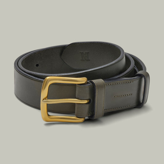 Bridle Leather 1.5" Unlined Belt [H&H GREEN]