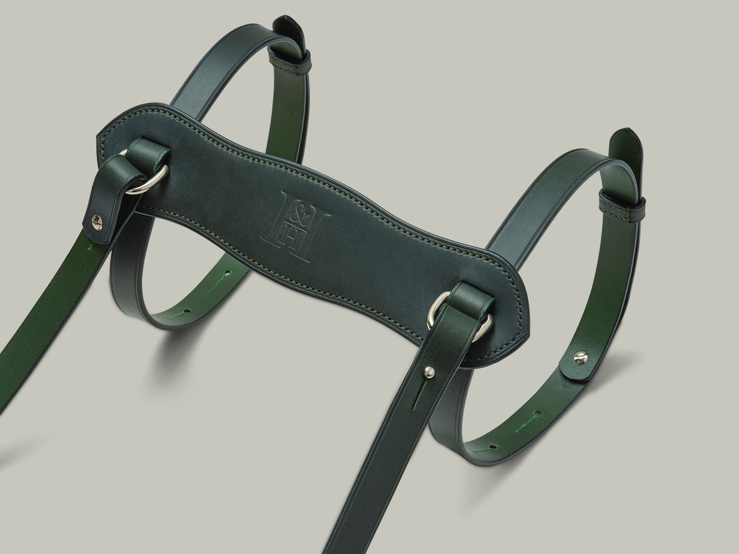 Leather Blanket Carrier [H&H Green]