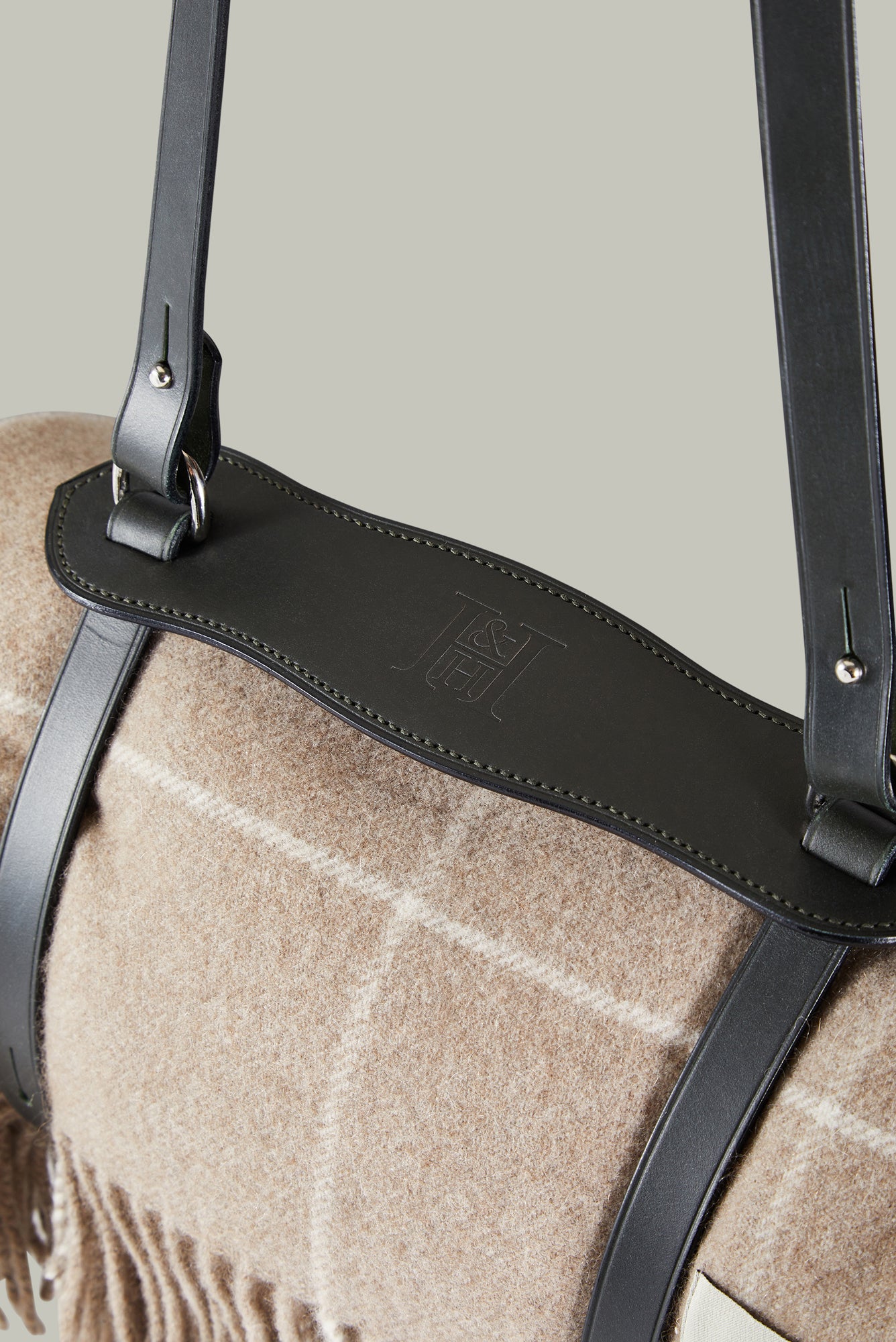 Leather Blanket Carrier [H&H Green]