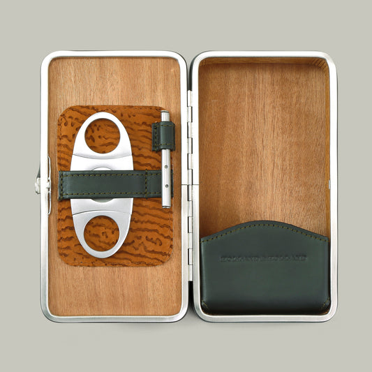 Noble' Travel Cigar Humidor With Cutter