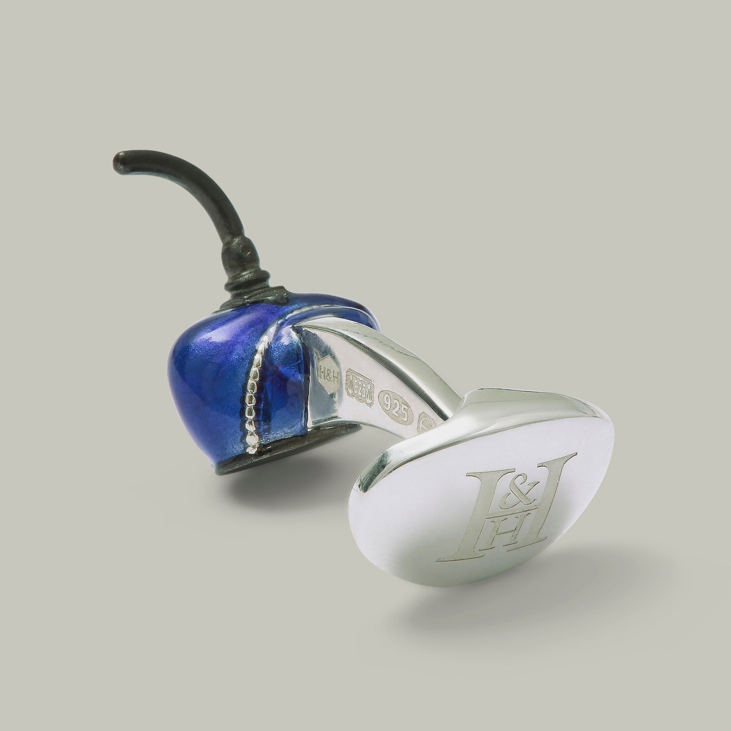Silver & Enamel Falcon & Glove Cufflinks