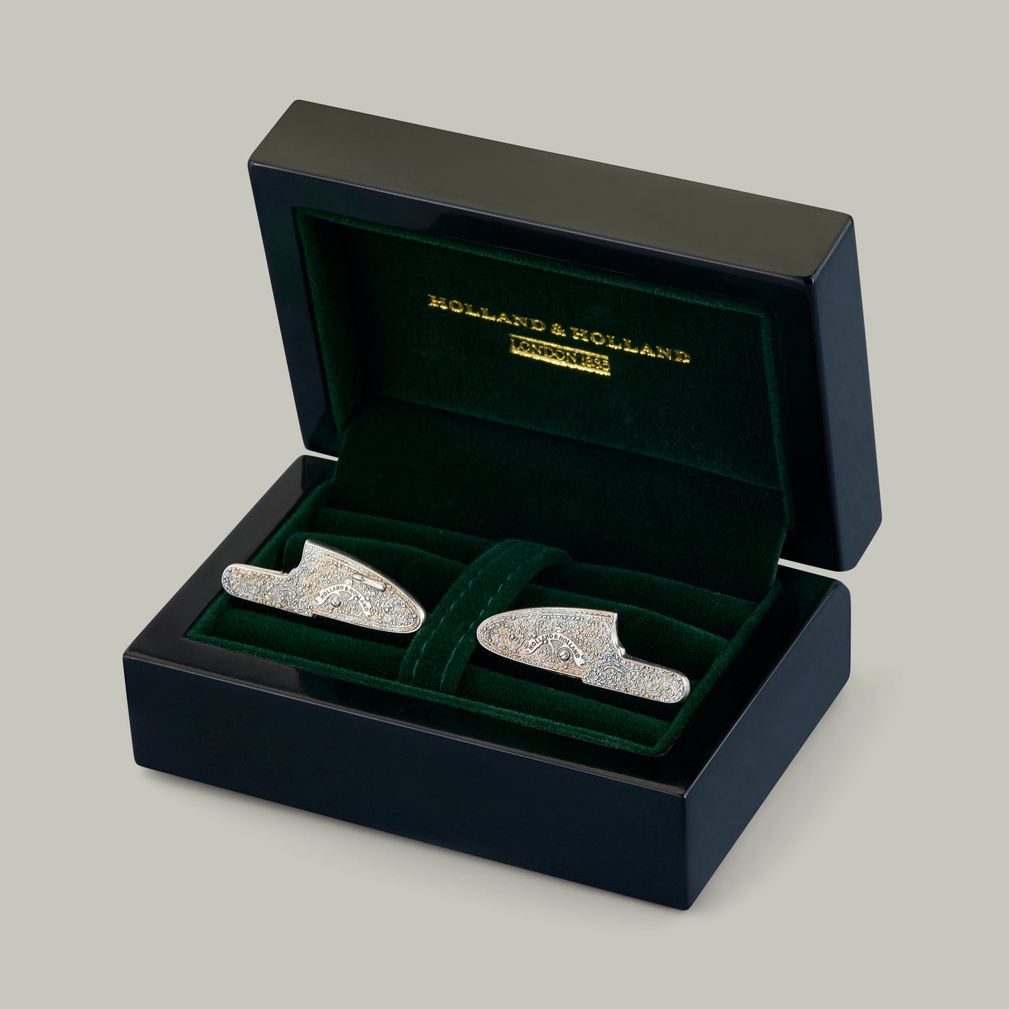 Silver Engraved Sidelock Cufflinks
