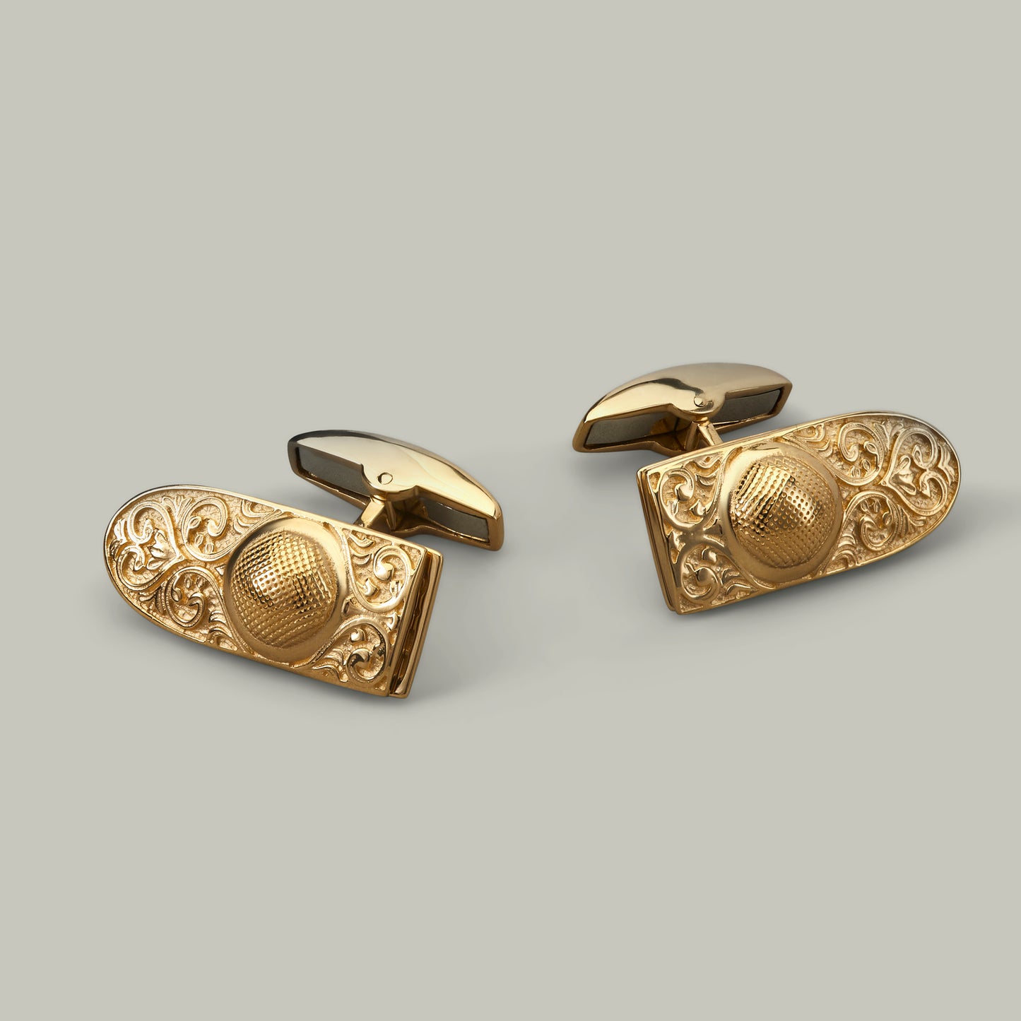 18ct Gold Safety Catch Cufflinks