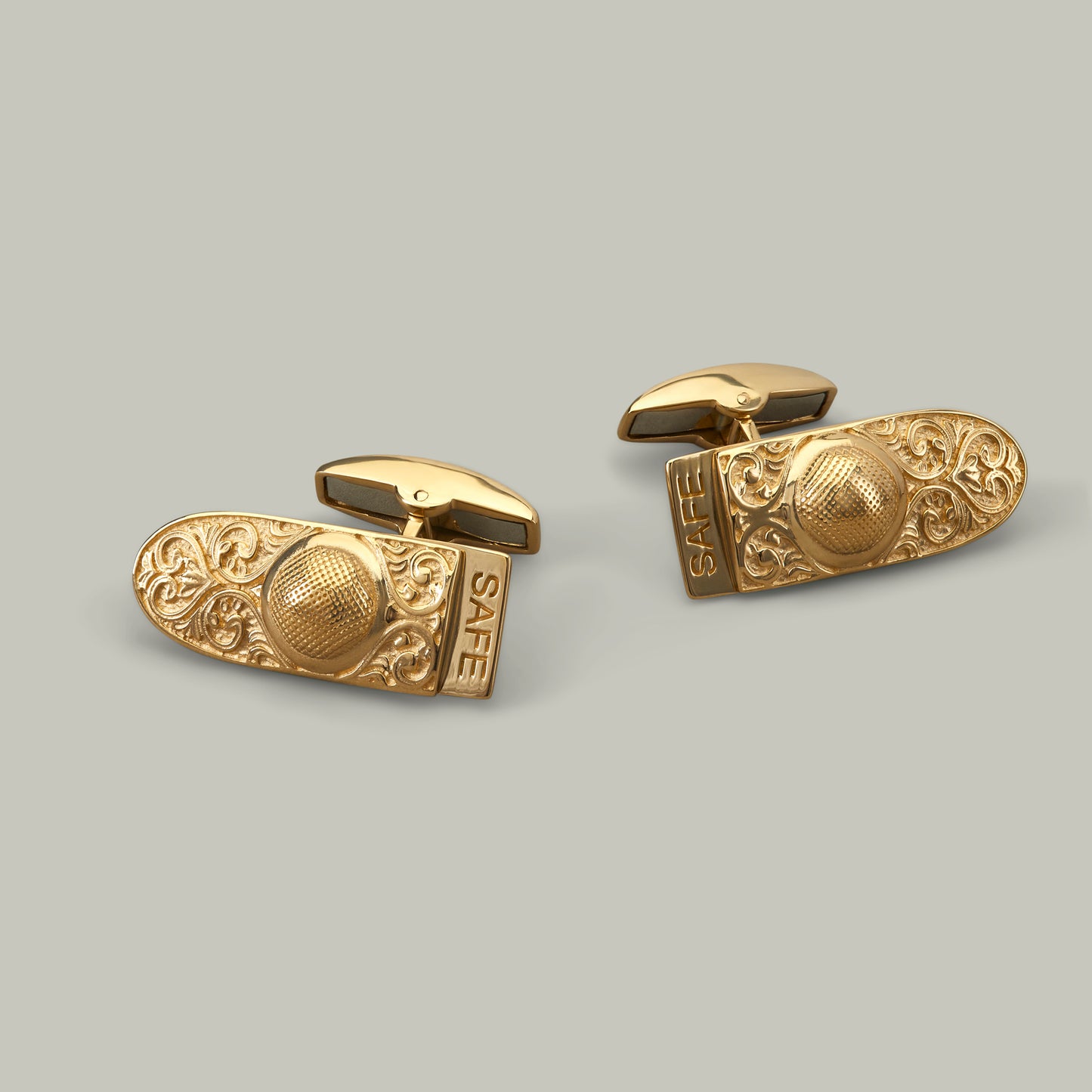 18ct Gold Safety Catch Cufflinks