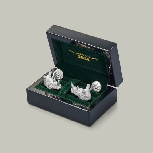 Big Five - Silver Rhino Cufllinks