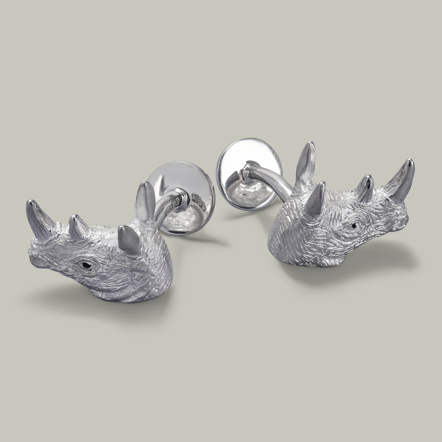 Big Five - Silver Rhino Cufllinks