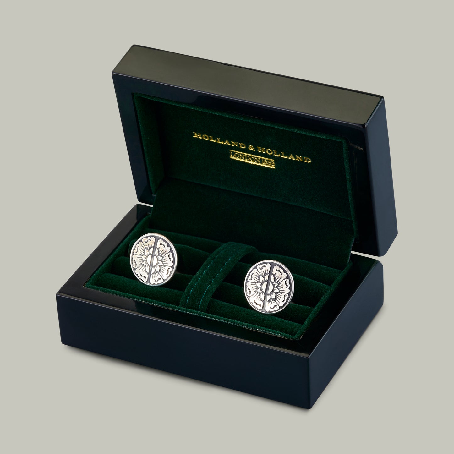 Silver Engraved Gun Screw Cufflinks