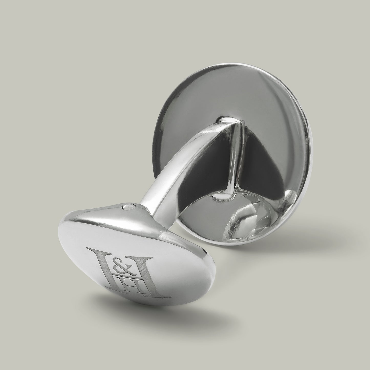 Silver Engraved Gun Screw Cufflinks