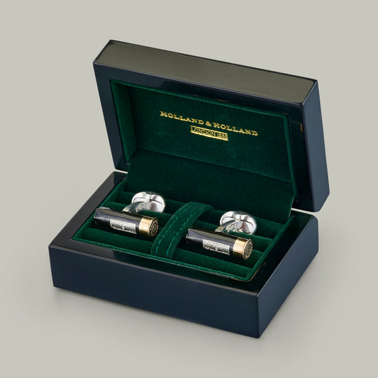 Holland & Holland Enamel & Silver Cartridge Cufflinks