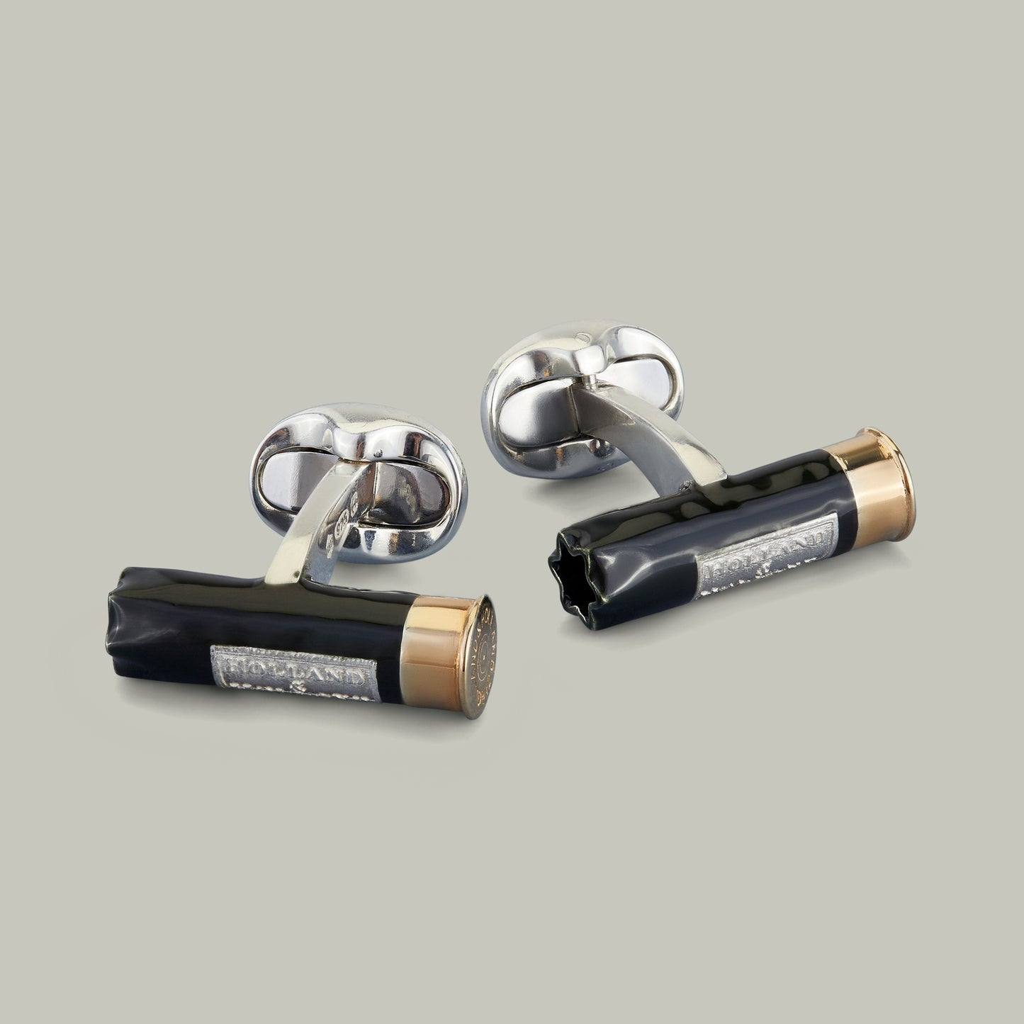 Holland & Holland Enamel & Silver Cartridge Cufflinks