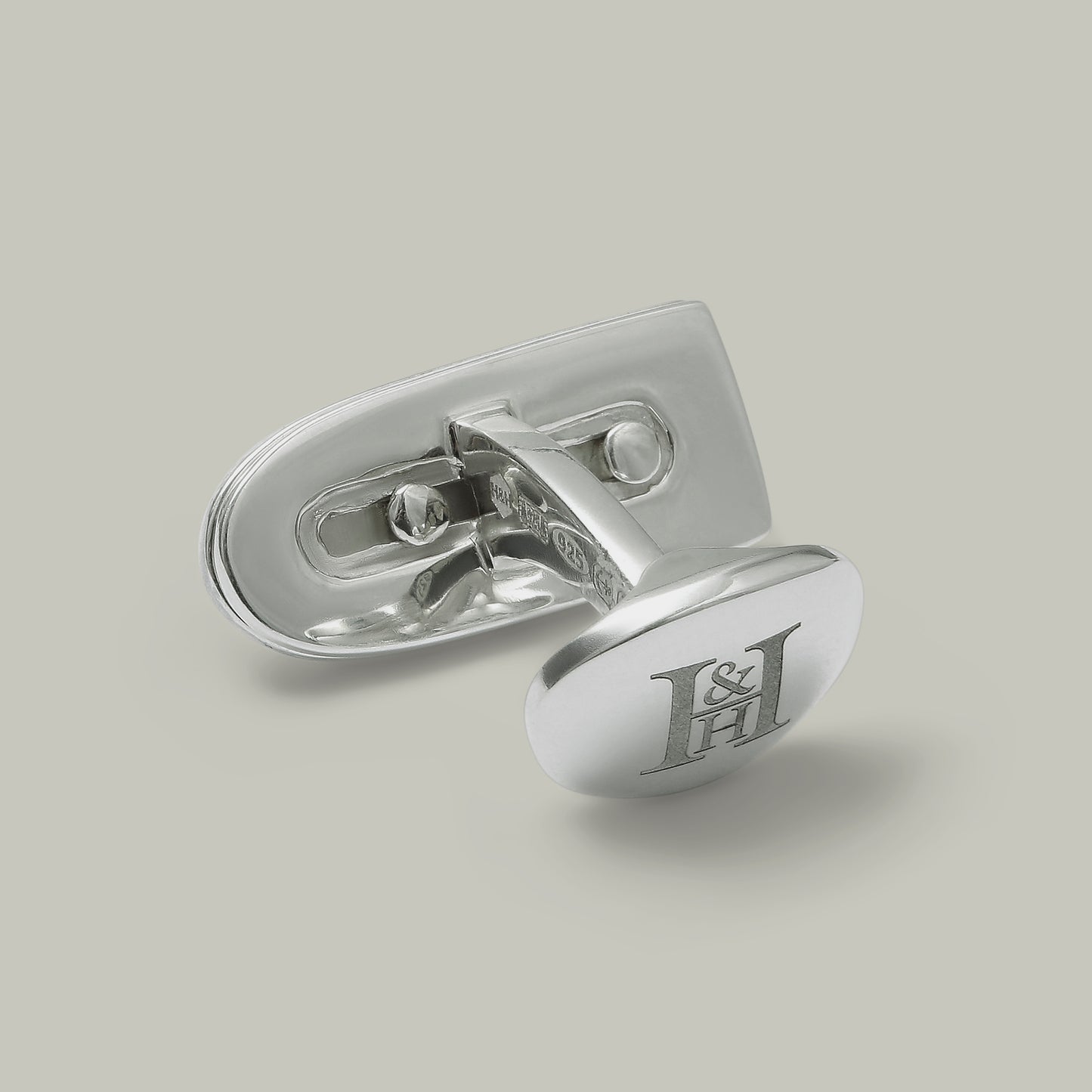Silver Safety Catch Cufflinks Silver