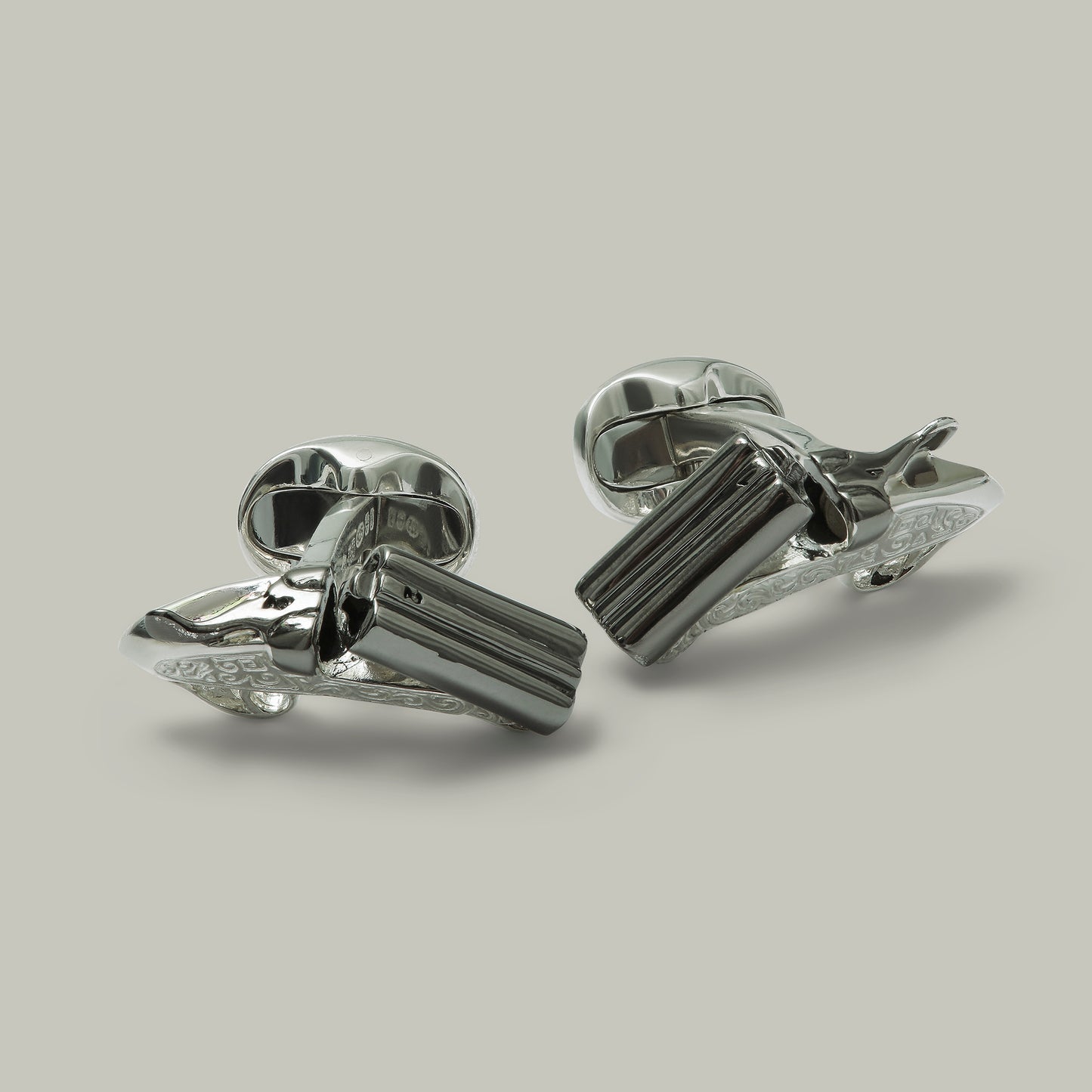 Silver Side By Side Pair Cufflinks