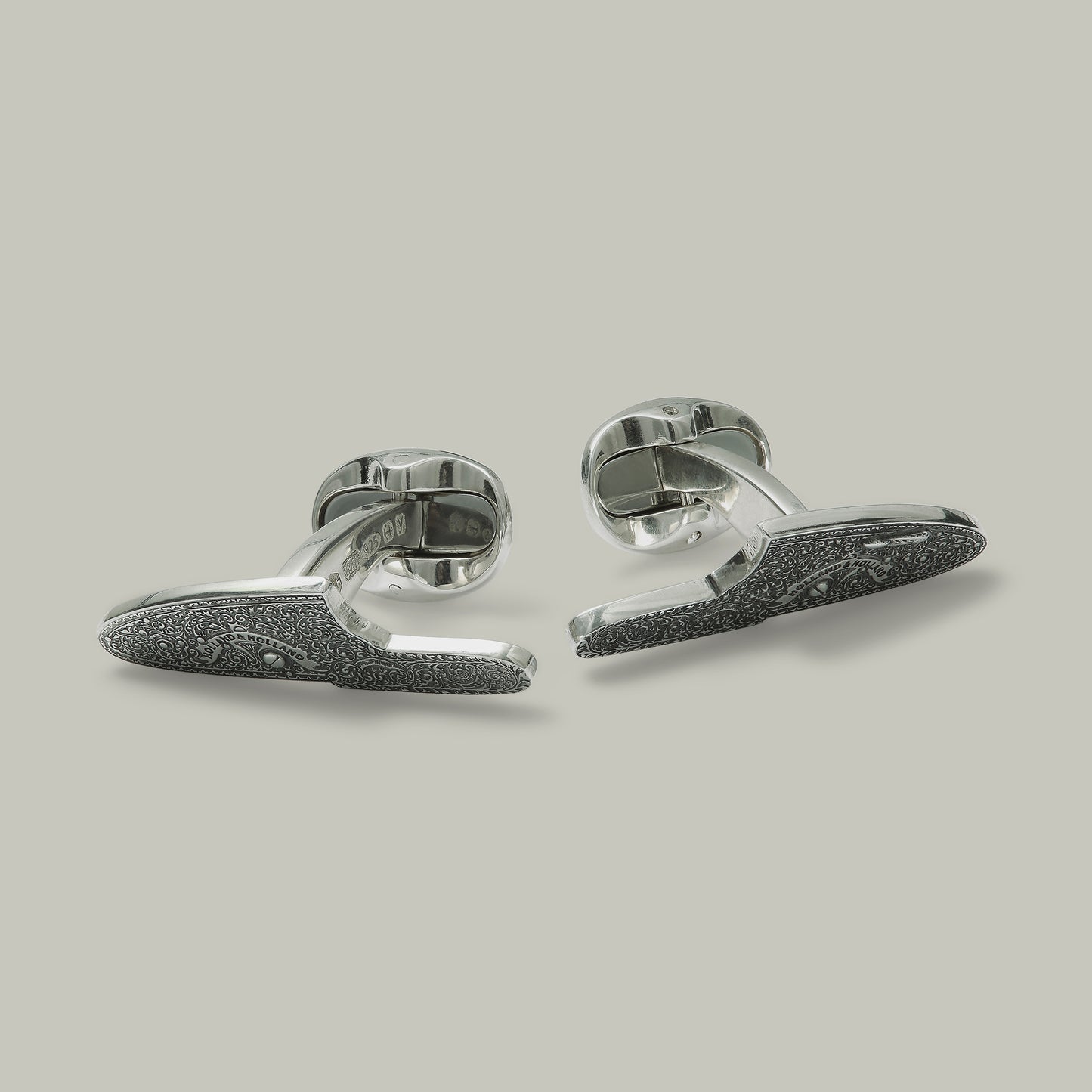 Silver Engraved Sidelock Cufflinks