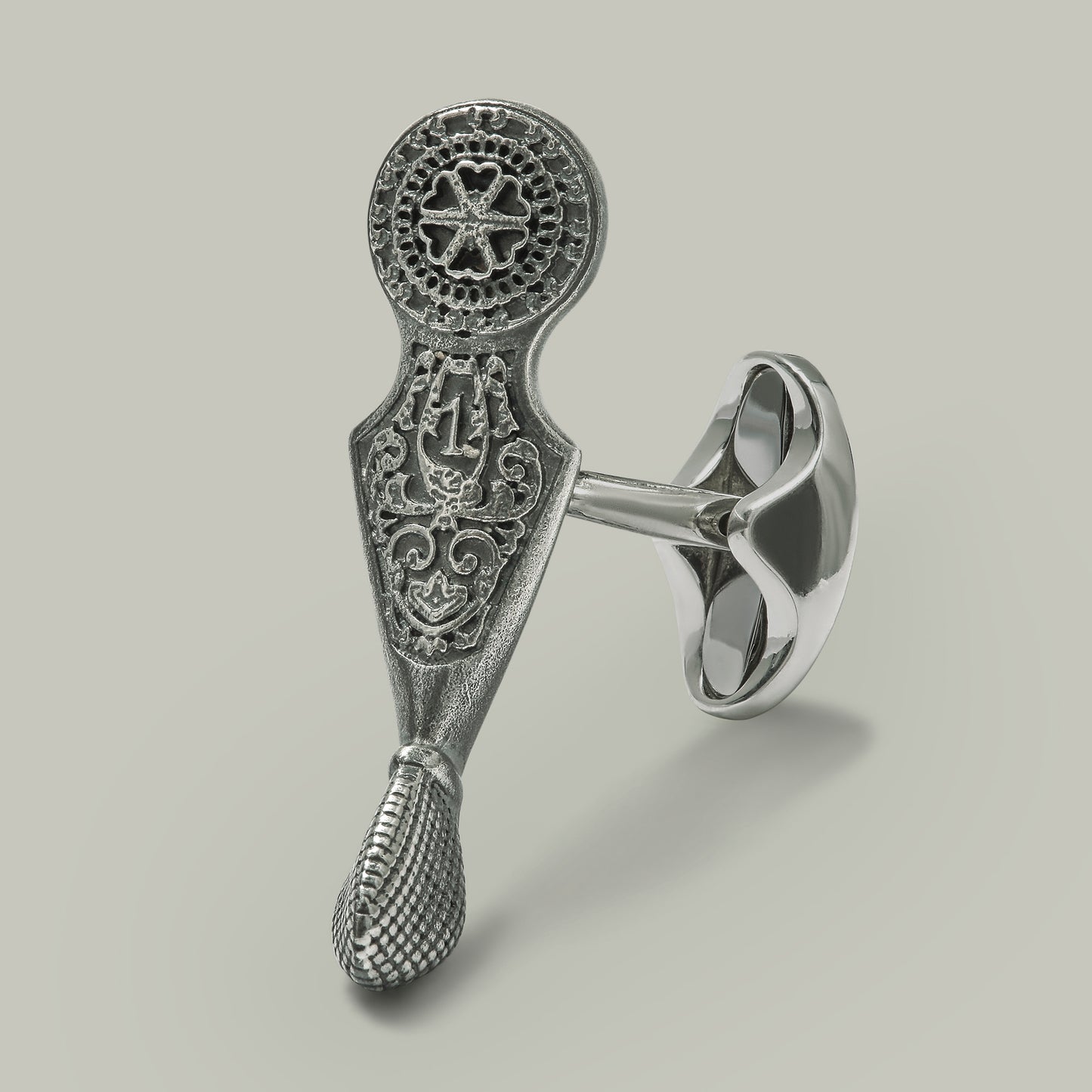 Silver Top Lever Cufflinks