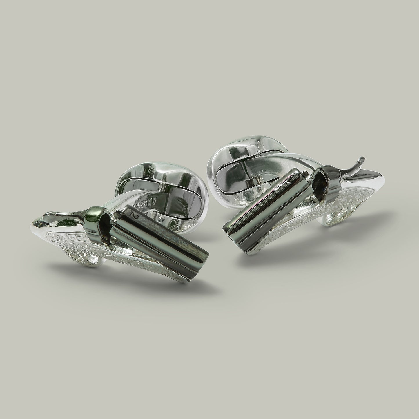 Silver Over & Under Pair Cufflinks