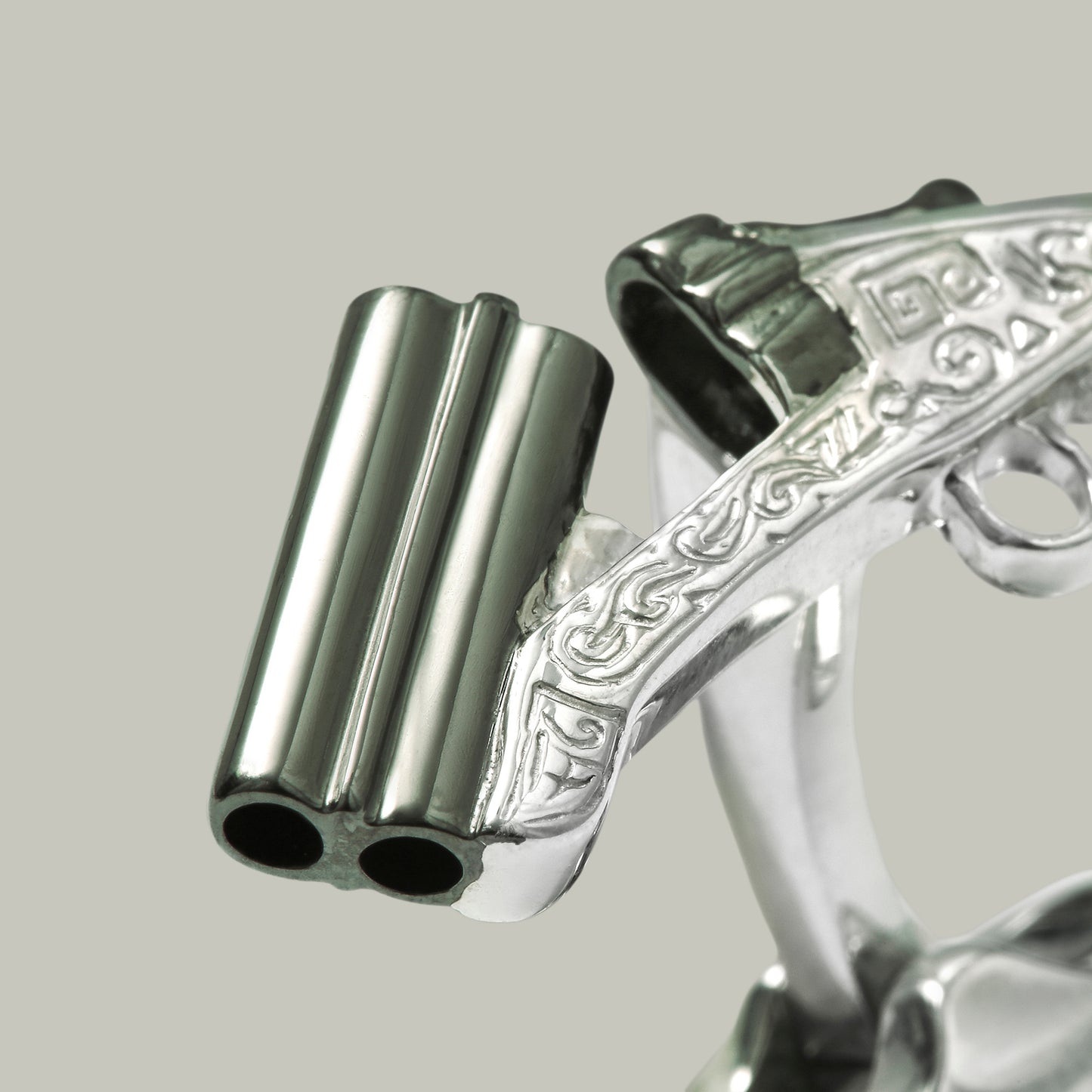 Silver Over & Under Pair Cufflinks