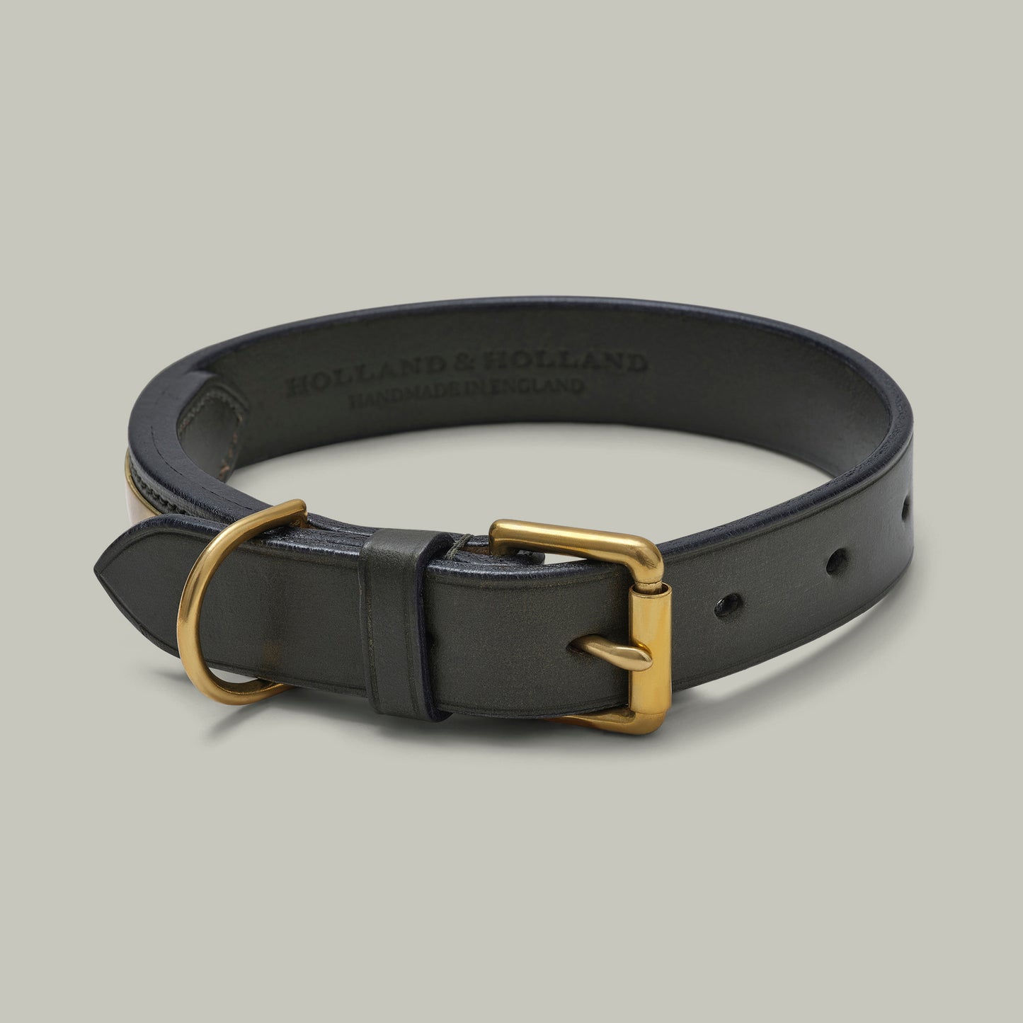 Leather Dog Collar Small [H&H Green]