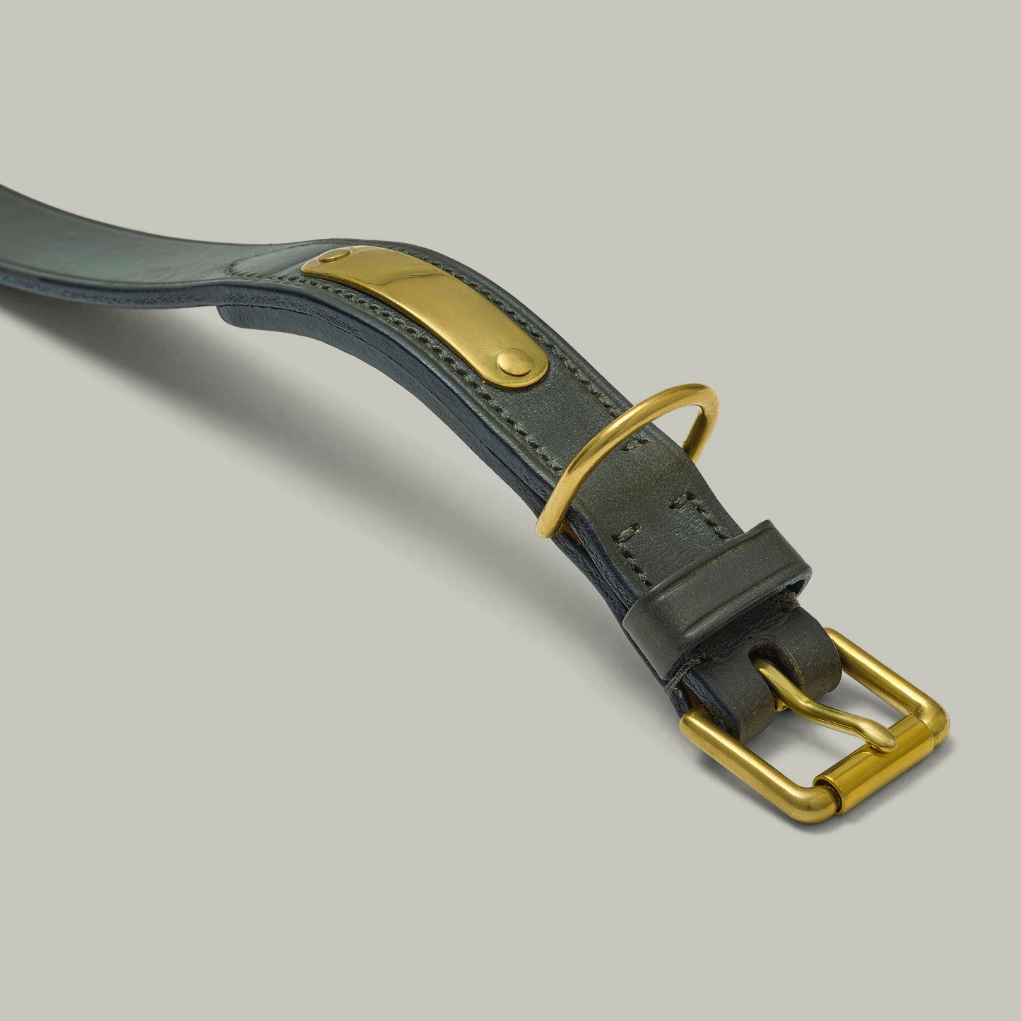 Leather Dog Collar Small [H&H Green]