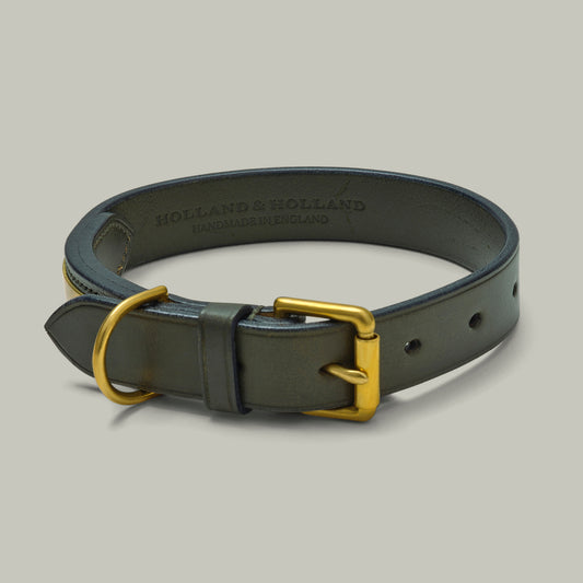 Leather Dog Collar Medium [H&H Green]