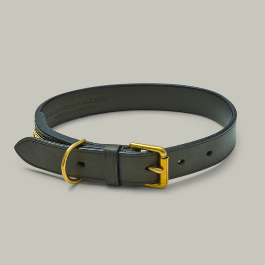 Leather Dog Collar Large [H&H Green]