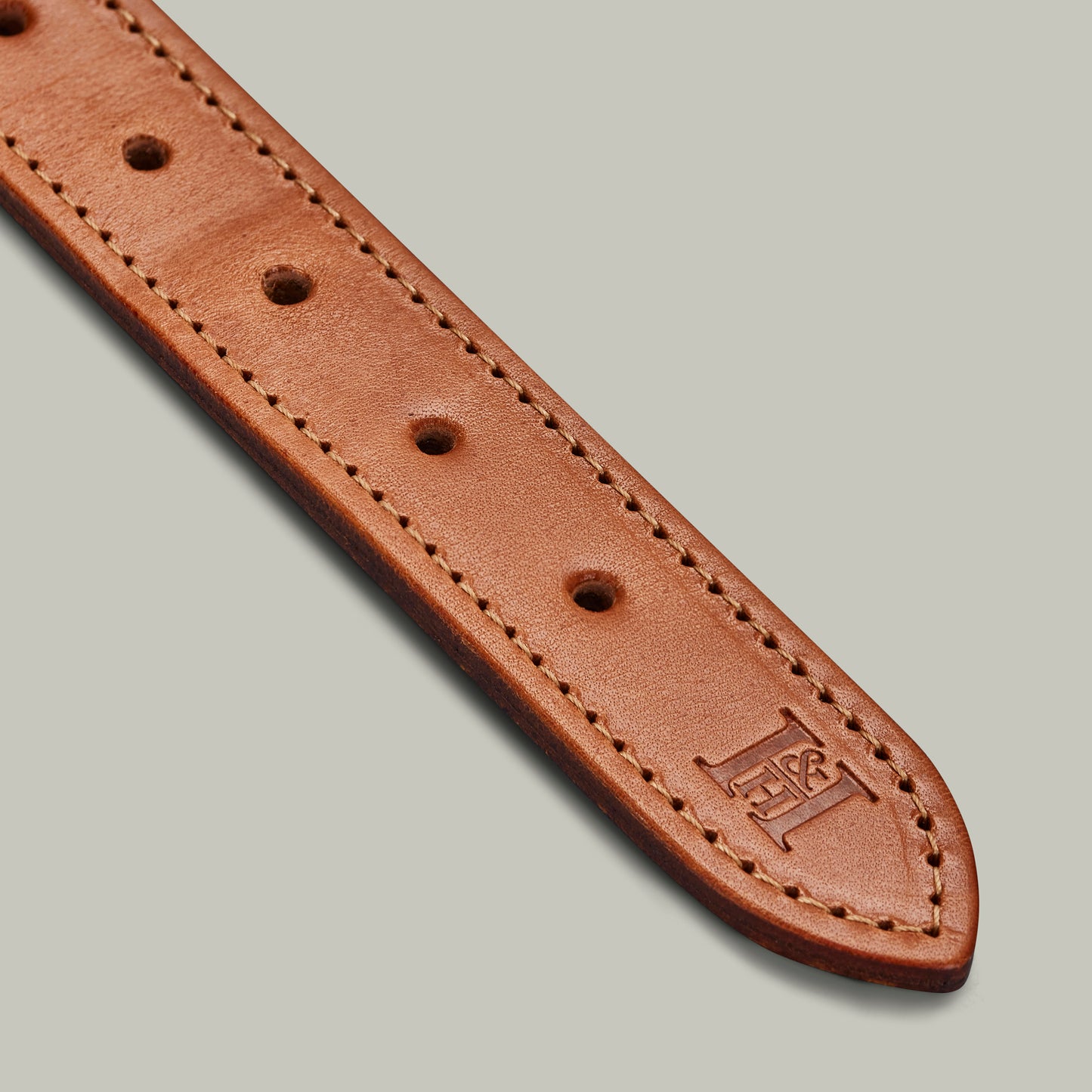 Royal Leather hand plaited dog collar [LONDON TAN]