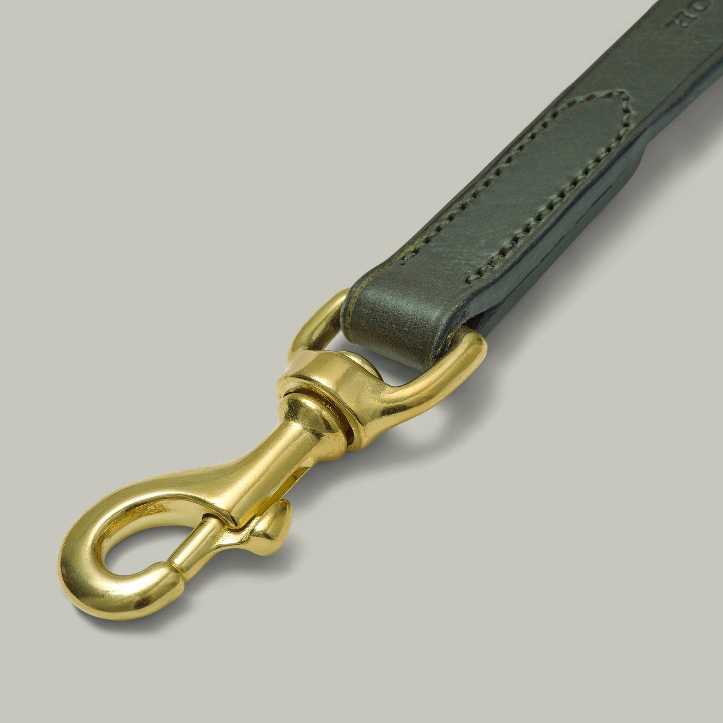 Leather Dog Lead with Trigger Long [H&H Green]