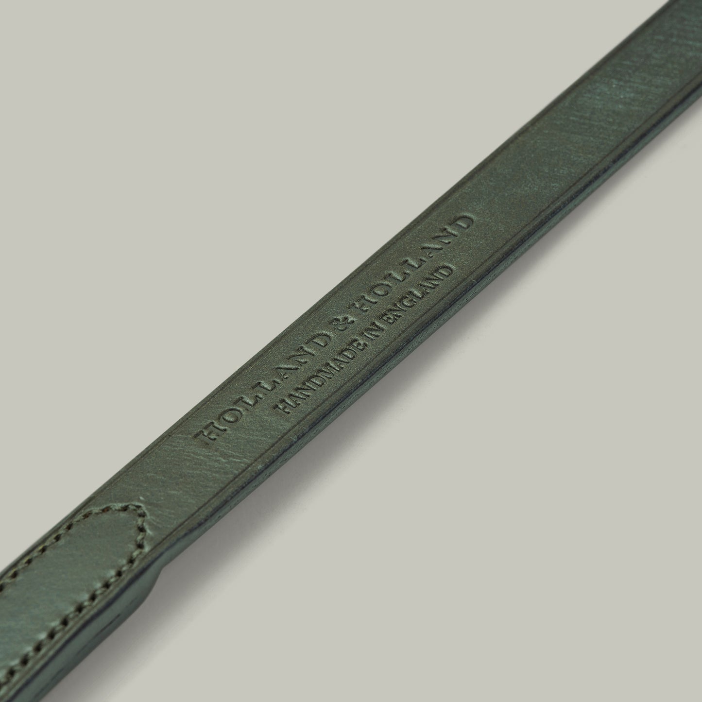 Leather Dog Lead with Trigger Long [H&H Green]