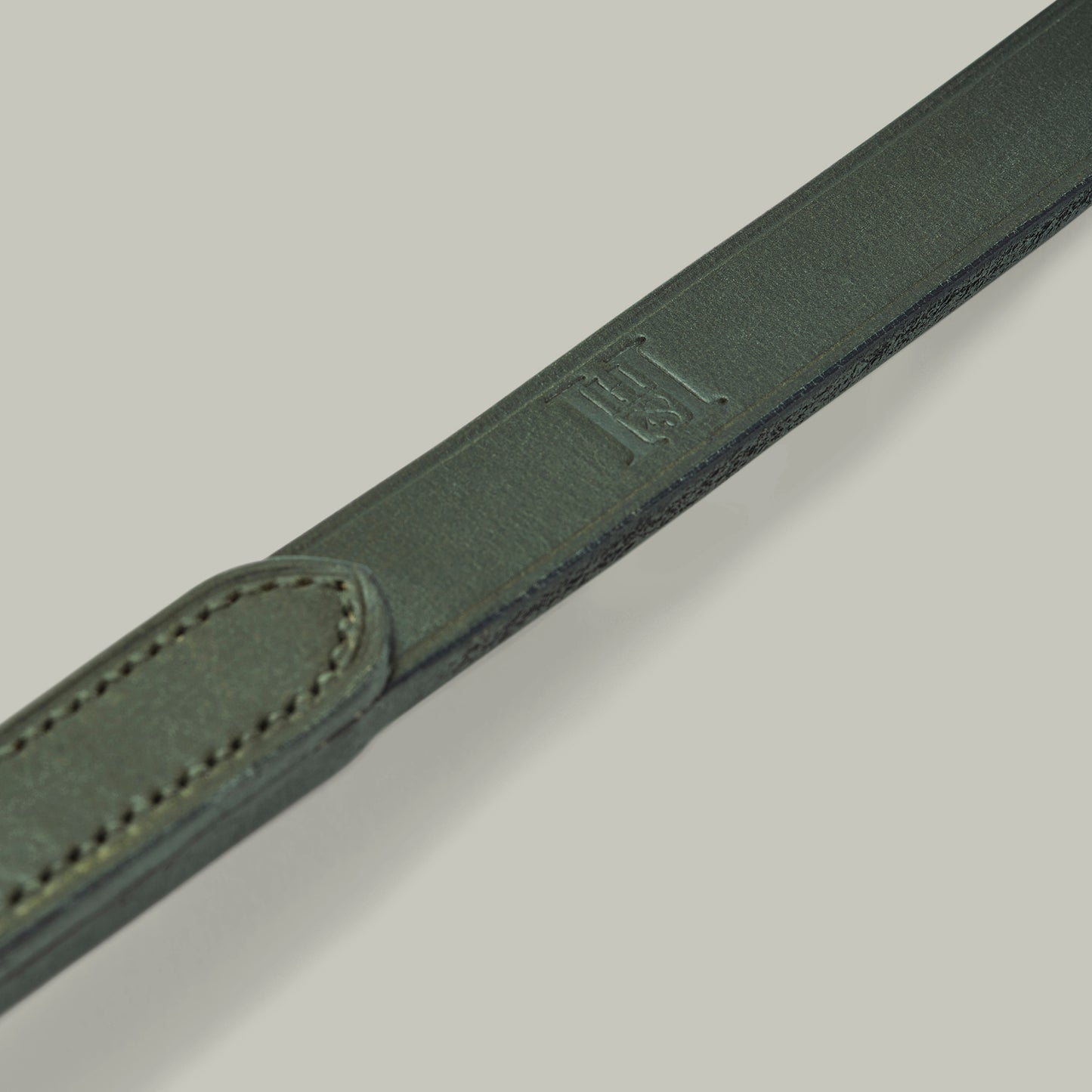 Leather Dog Lead with Trigger Long [H&H Green]