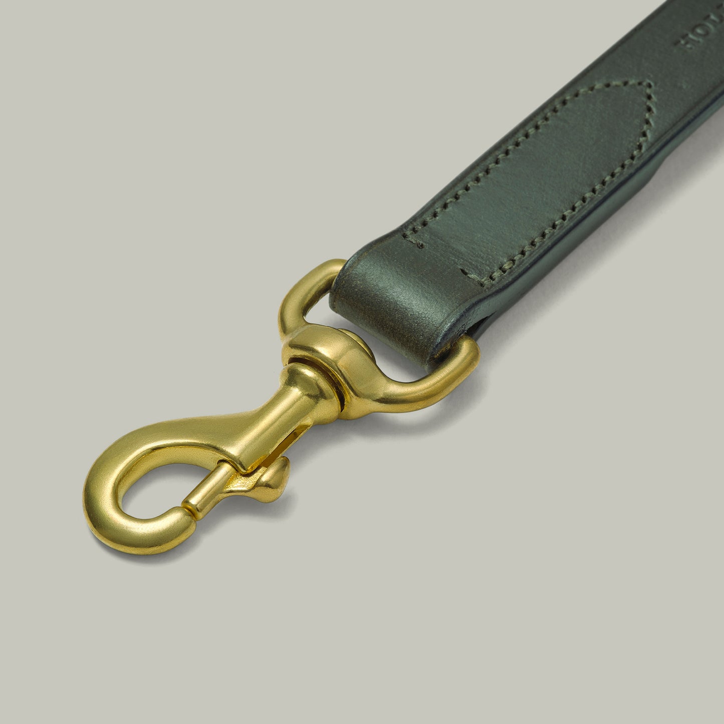 Leather Dog Lead with Trigger Short [H&H Green]