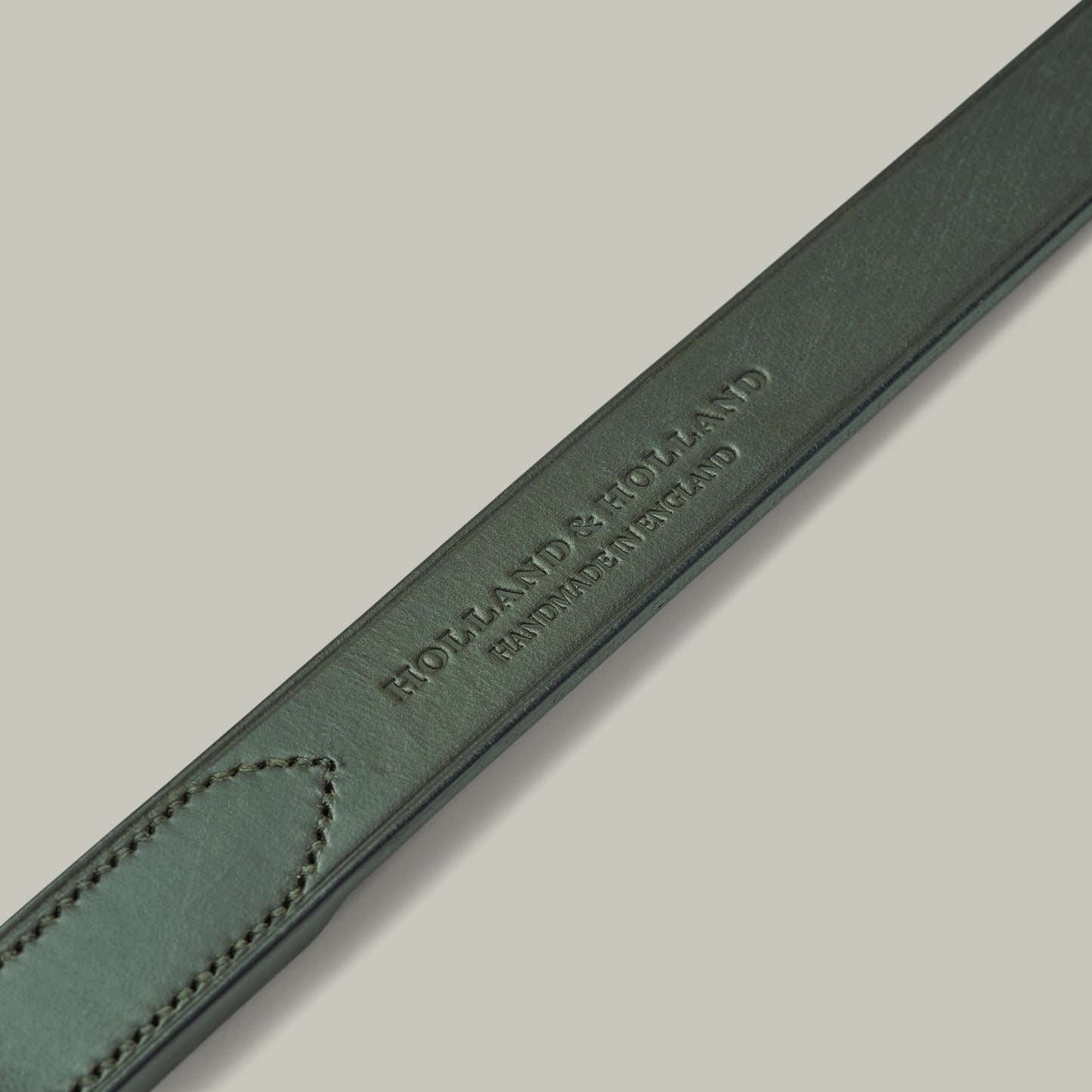 Leather Dog Lead with Trigger Short [H&H Green]