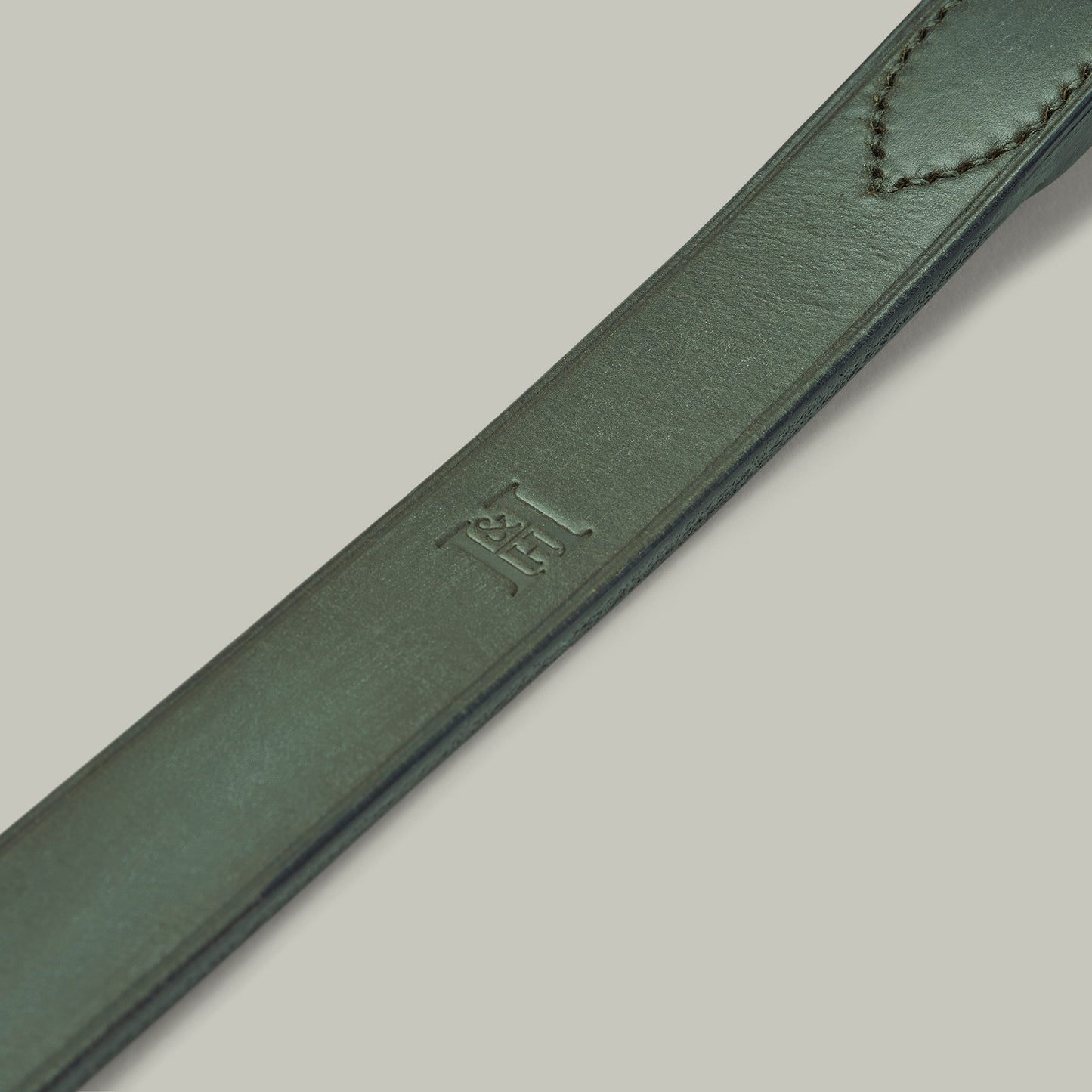 Leather Dog Lead with Trigger Short [H&H Green]