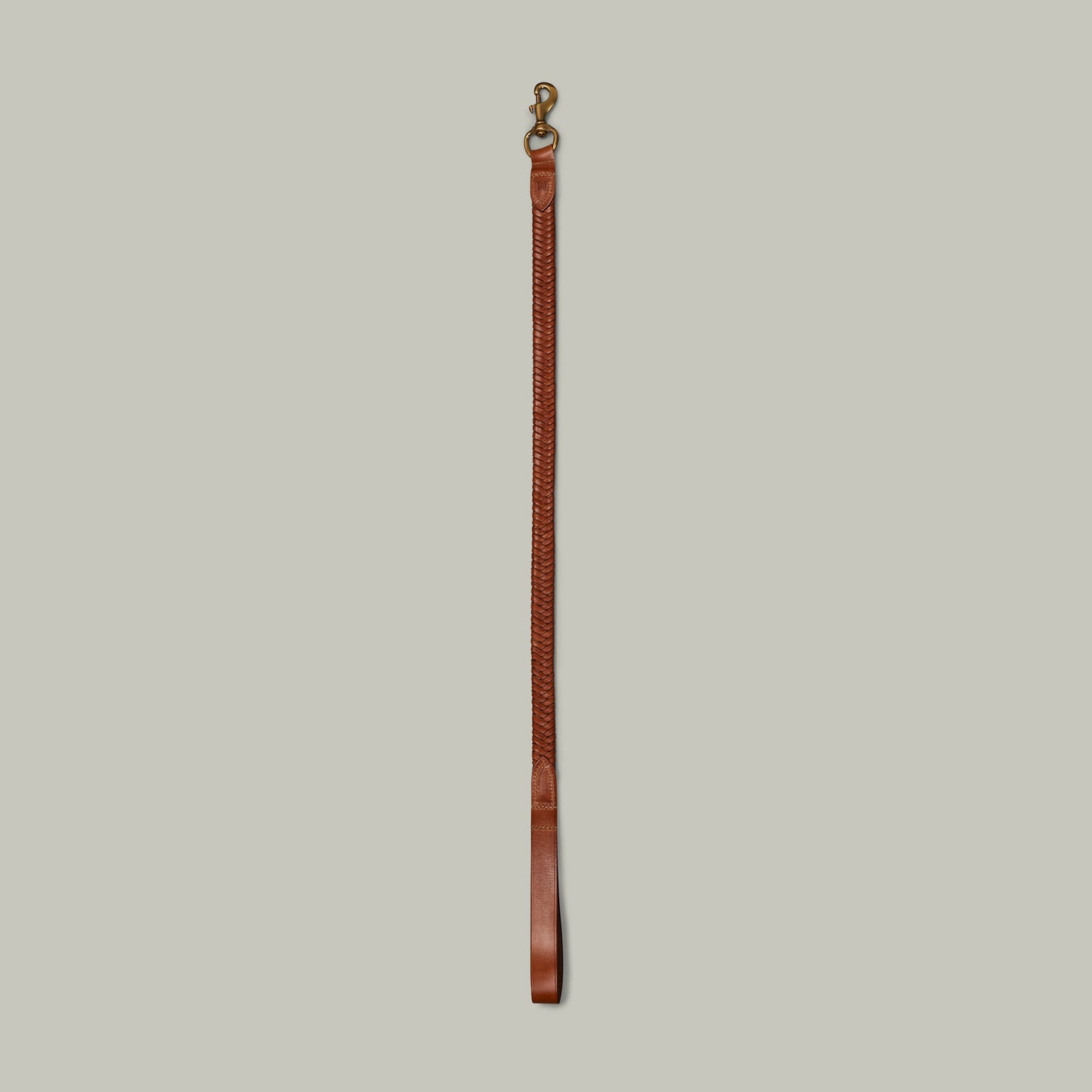 Royal Leather hand plaited trigger Dog Lead [LONDON TAN]