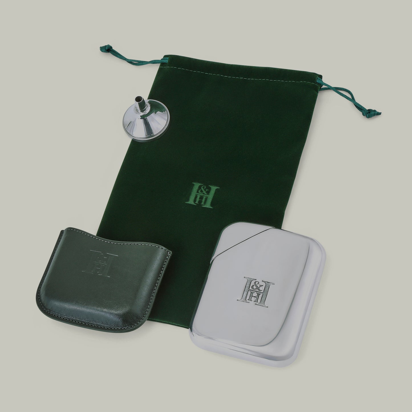 Jerry Can 6Oz Pewter Hip Flask [H&H Green]