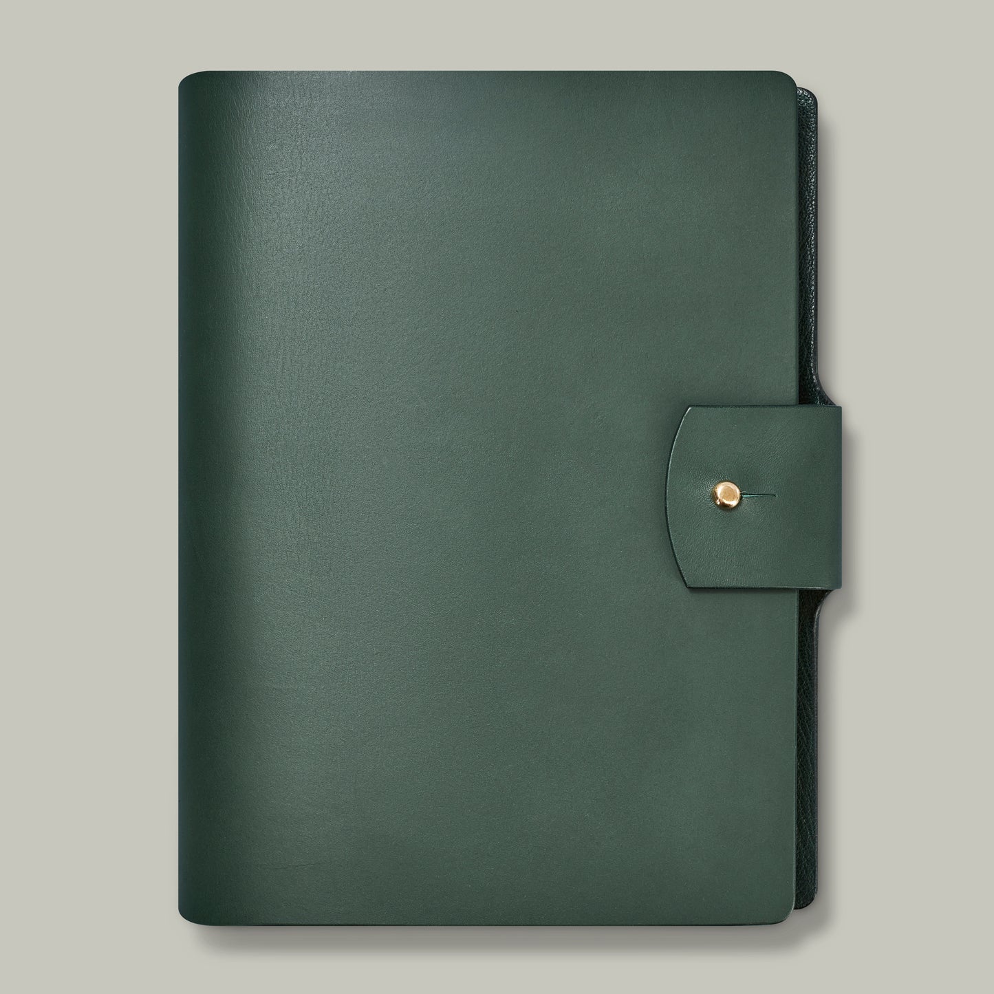 Leather Hand-Stitched Folio With Pad [H&H Green]