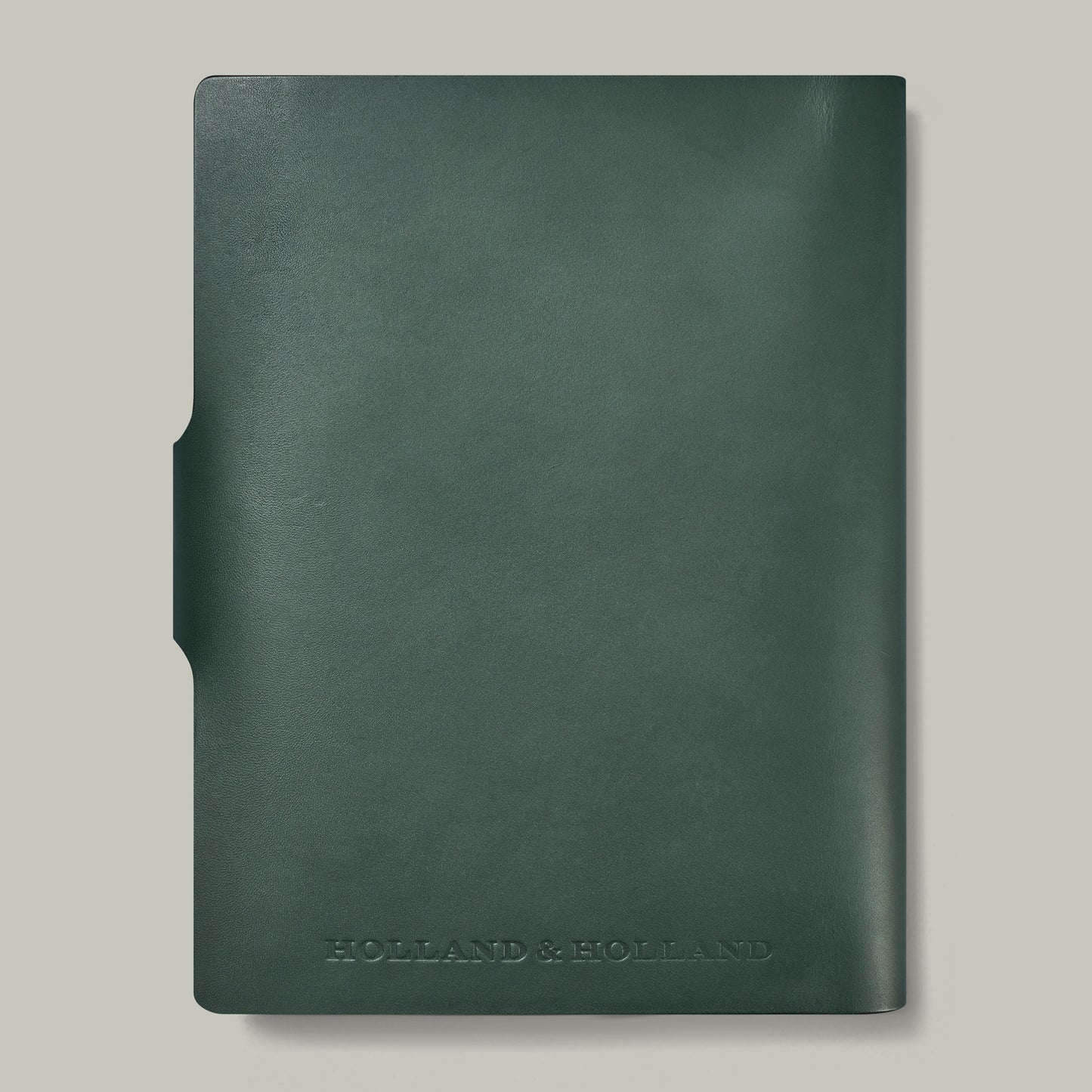 Leather Hand-Stitched Folio With Pad [H&H Green]