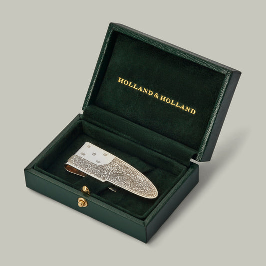Silver Royal Scroll Sidelock Moneyclip