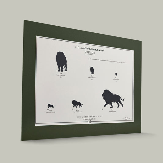 Big Five Distance Print - Mounted [LION]