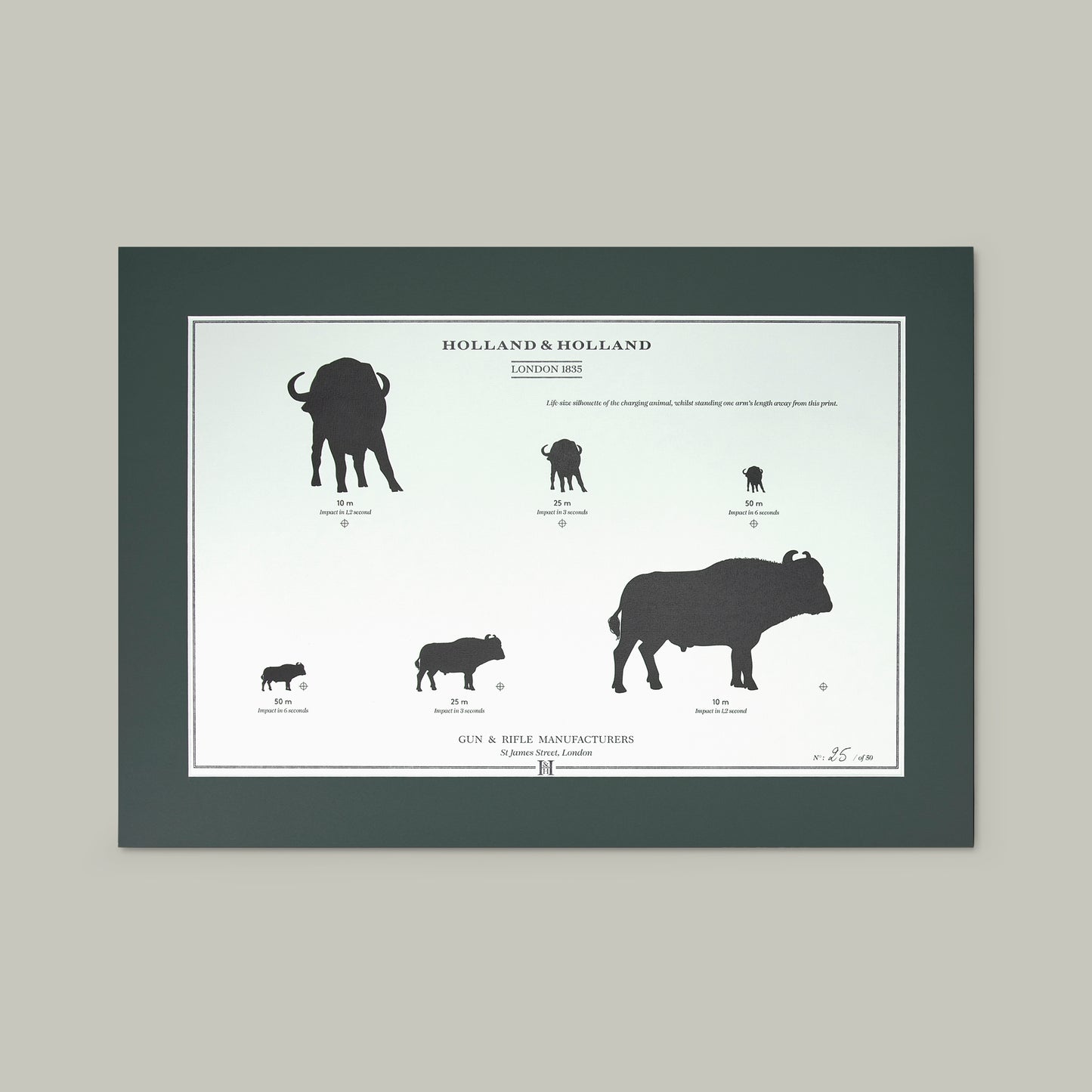 Big Five Distance Print - Mounted [BUFFALO]