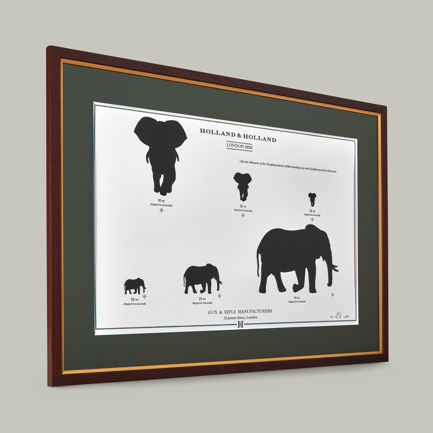Big Five Distance Print - Framed [ELEPHANT]