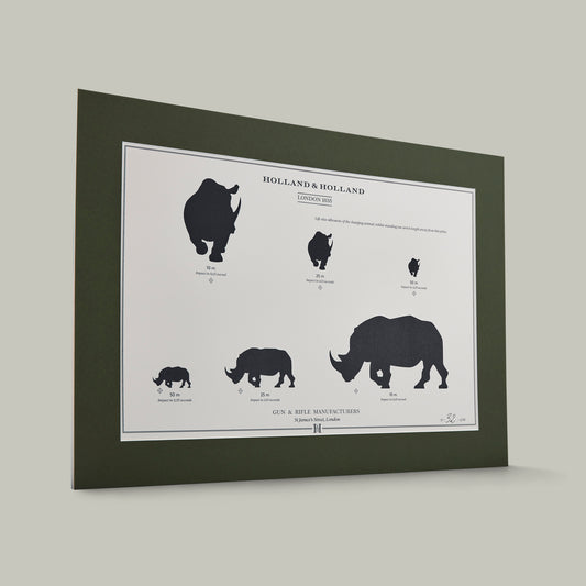 Big Five Distance Print - Mounted [RHINO]